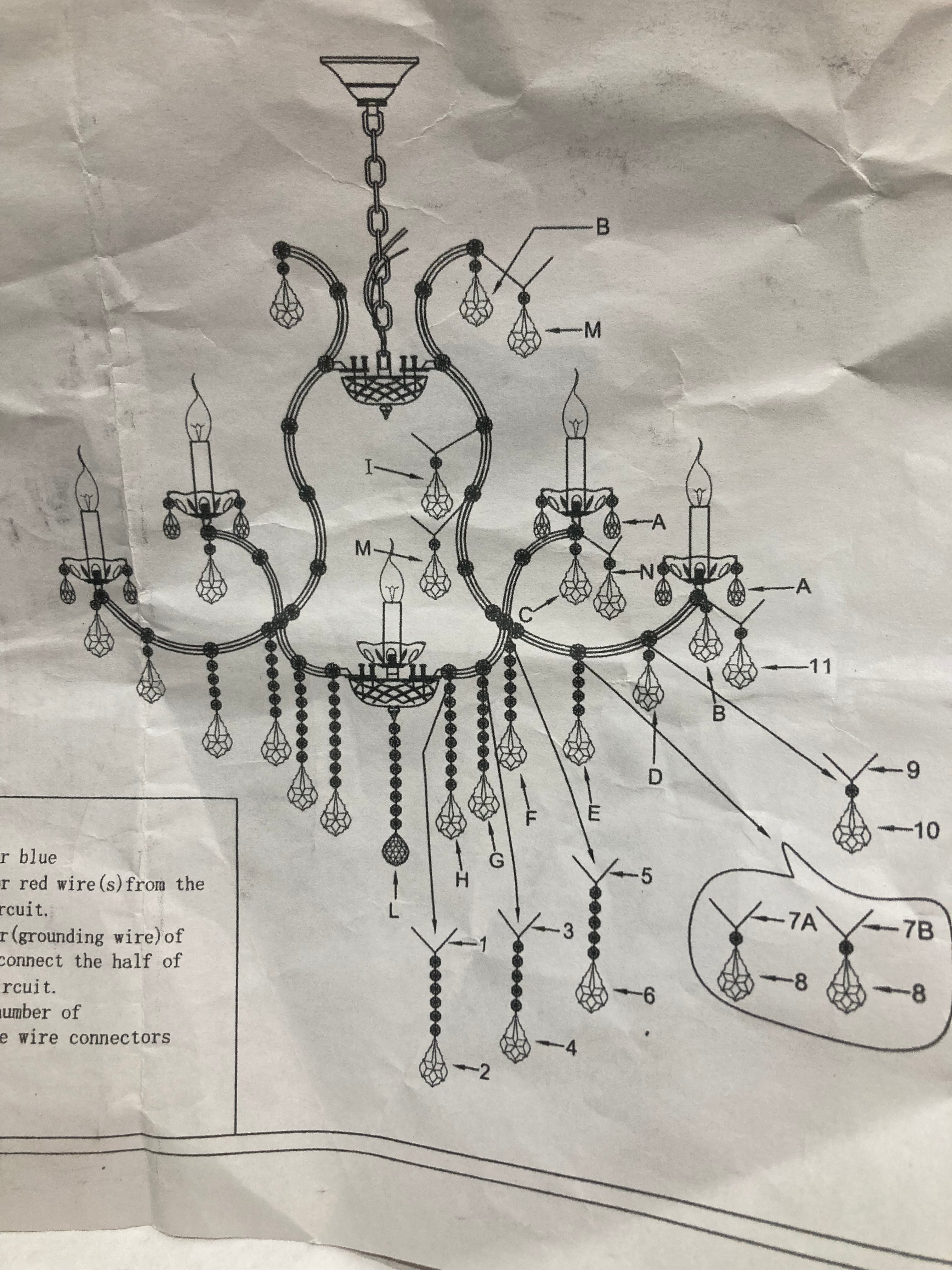 Chrystal Chandelier Assembly Kit