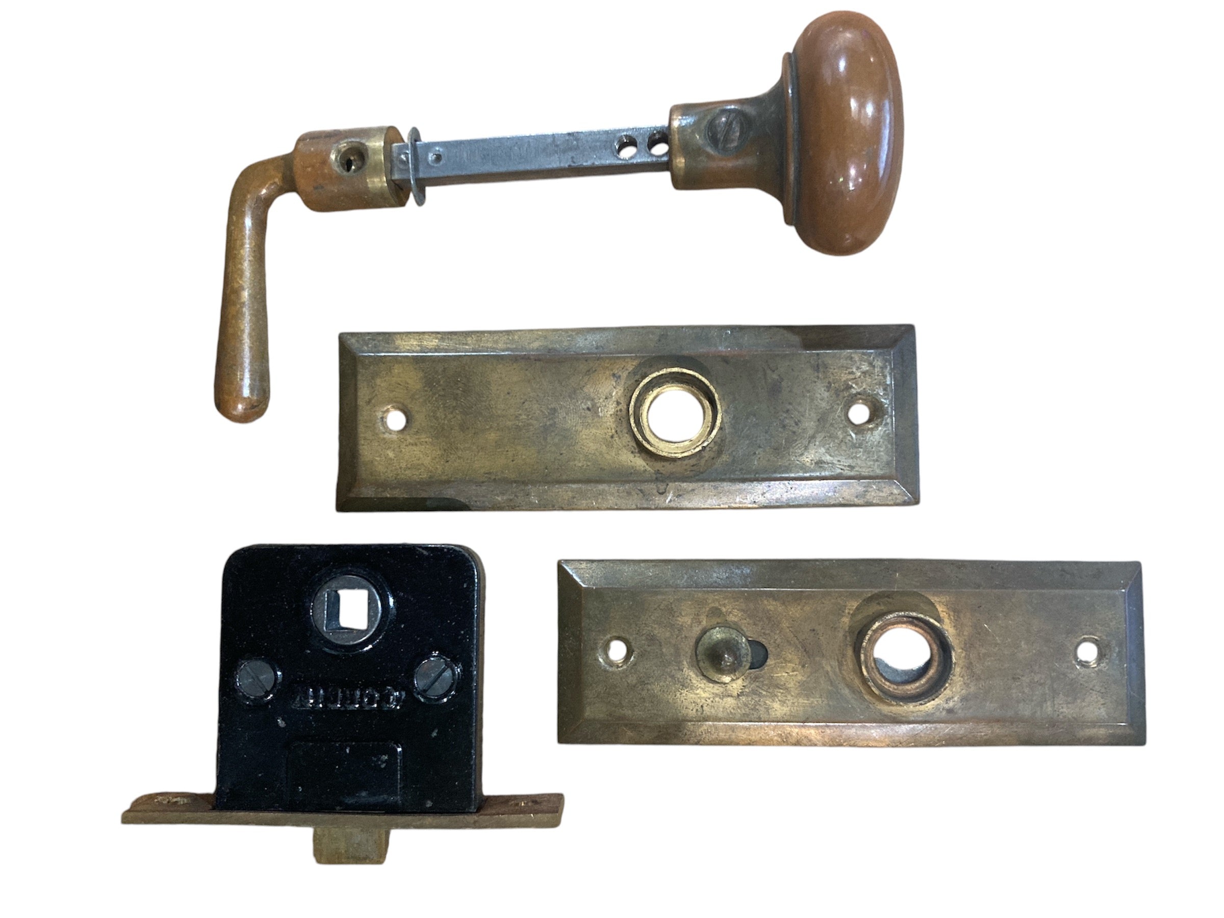 Gordon Vintage Brass Doorknob Set