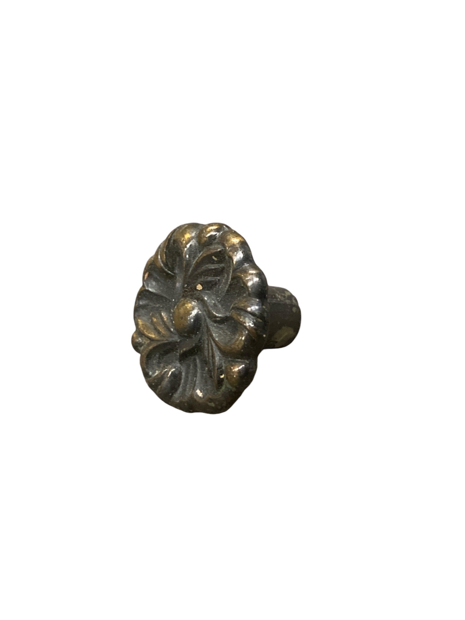 Round Brass Flower Knob