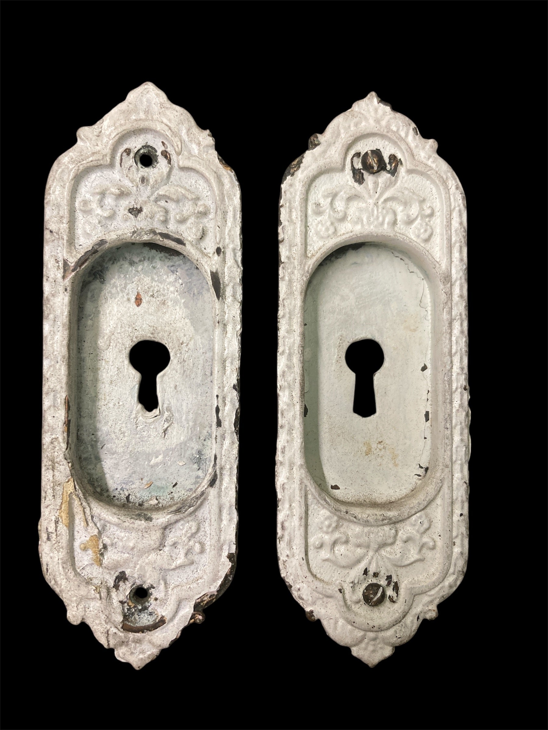Victorian Inset Pocket Door Handle - Set of 2