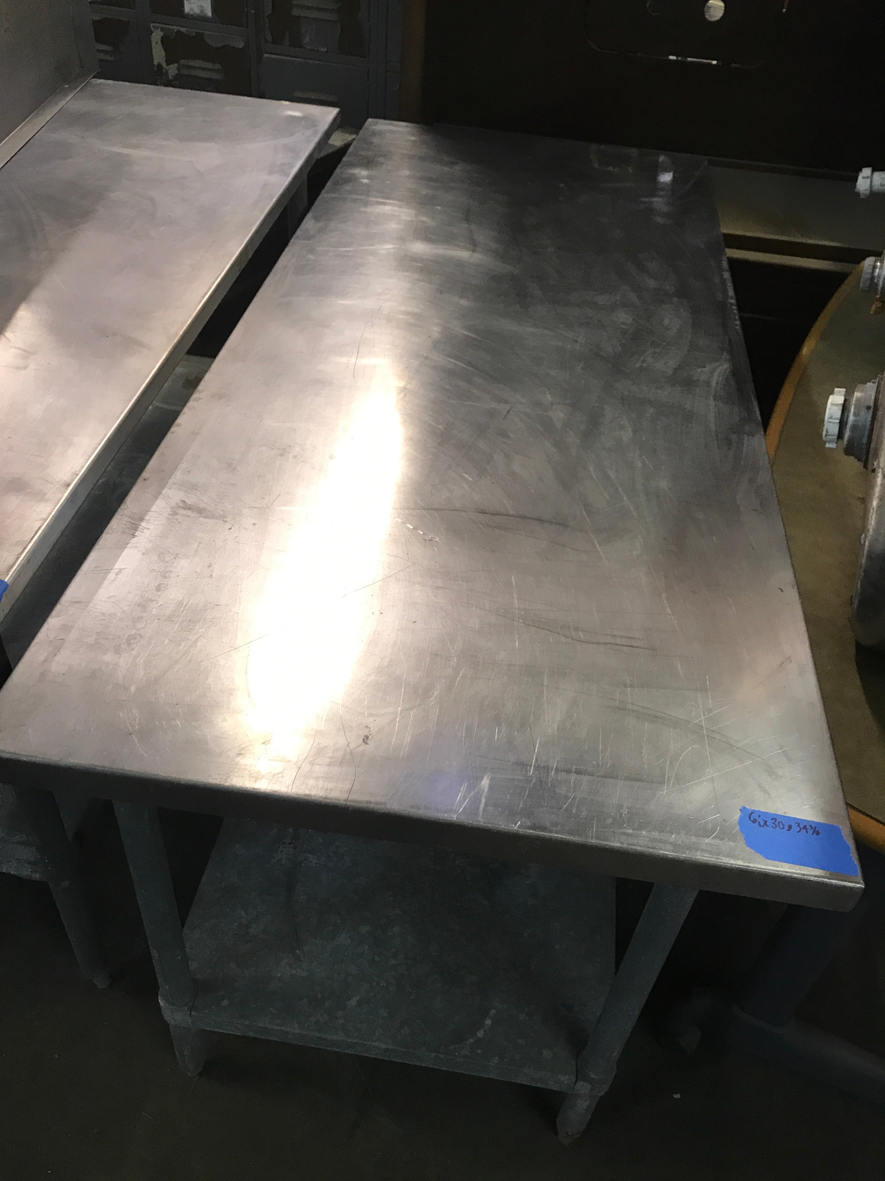 Stainless Steel Kitchen Worktable 6’.