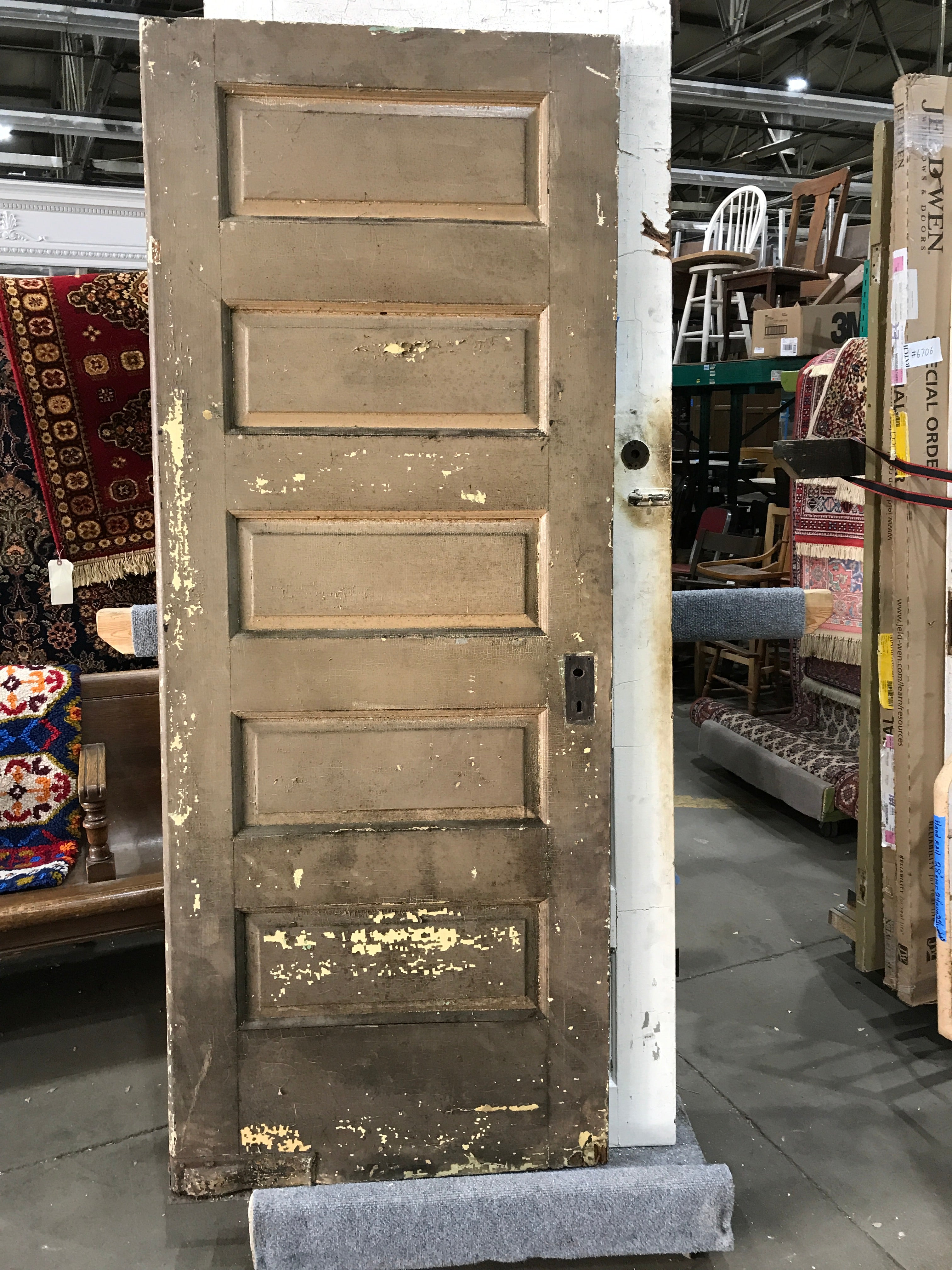 5 Panel Solid Wood Swing Door