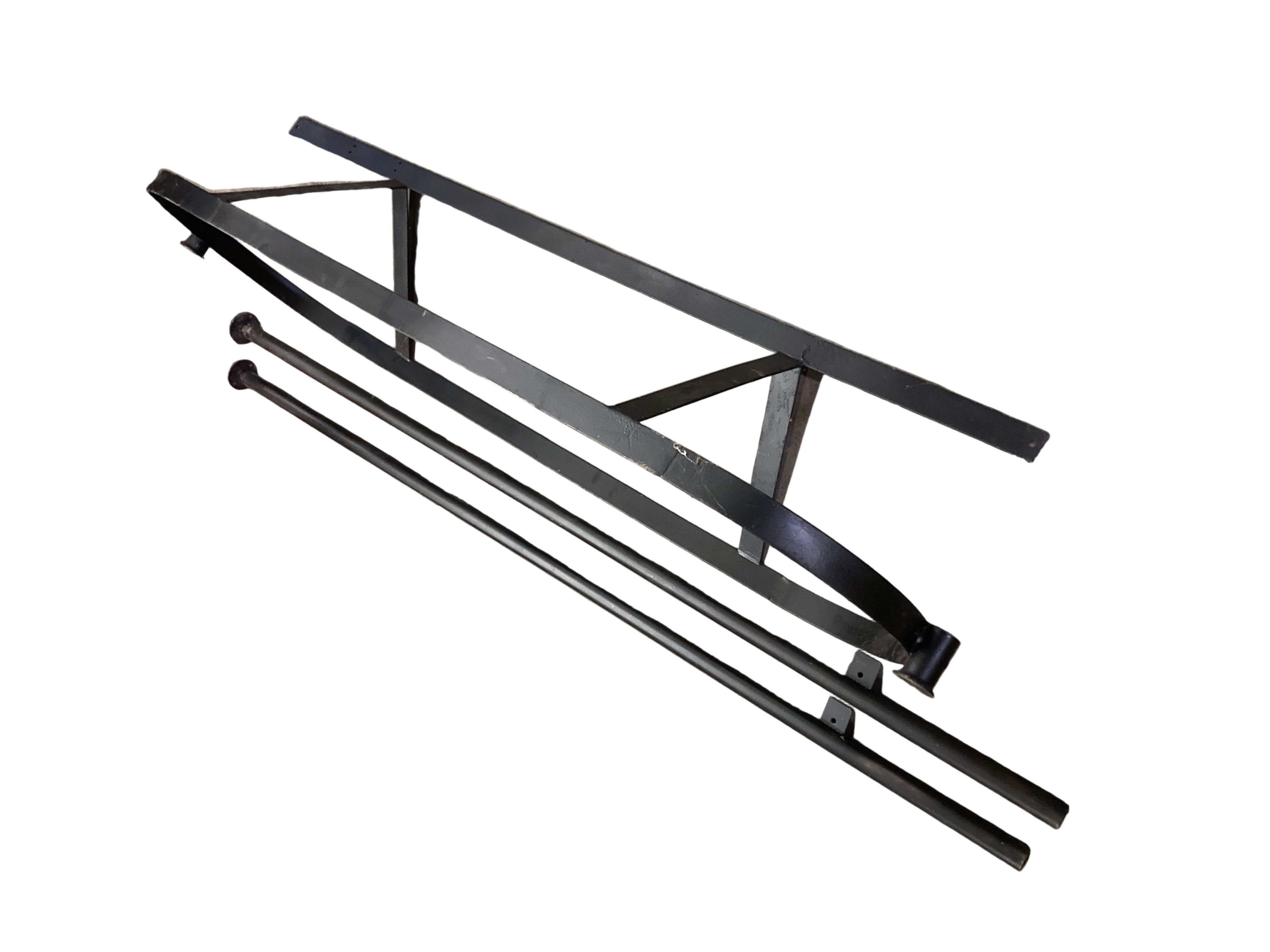 Heavy-Duty Wrought Iron Hanging Pot Rack – Salvaged Blacksmith Style