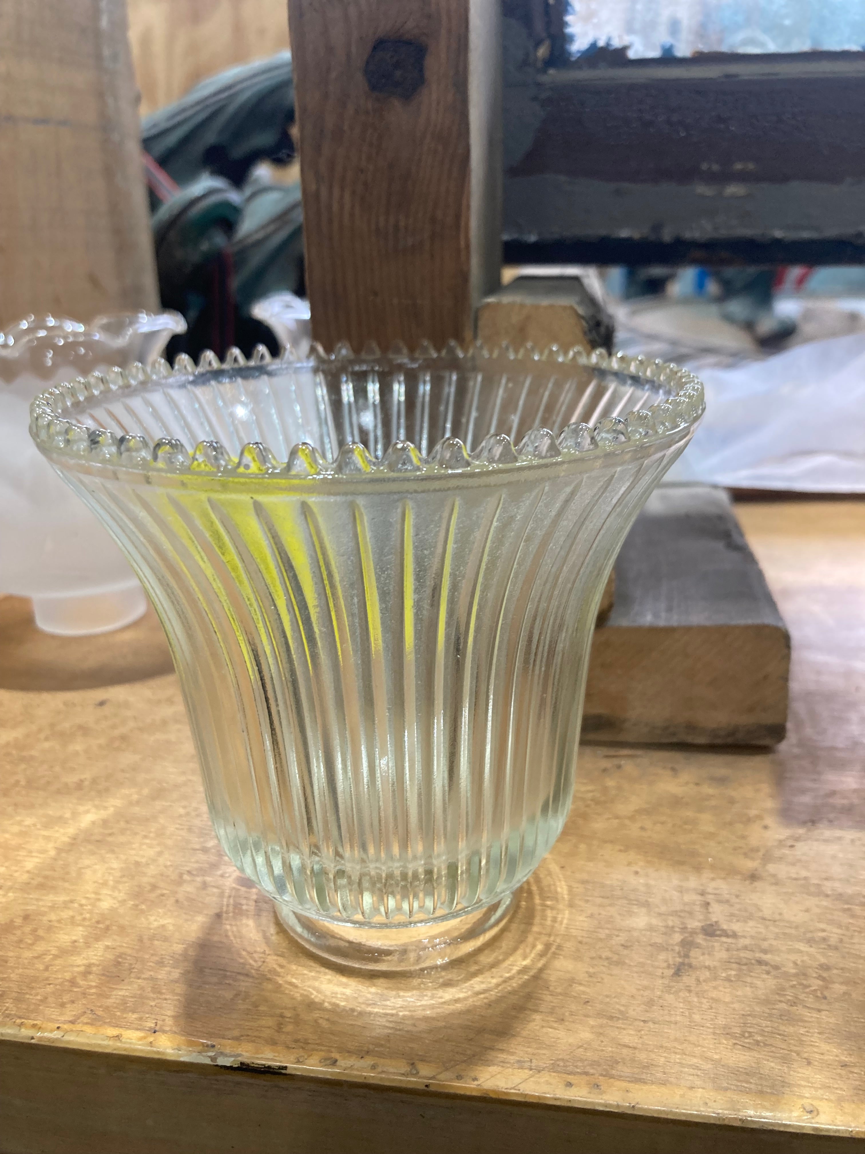 Ribbed Glass Lamp Shade