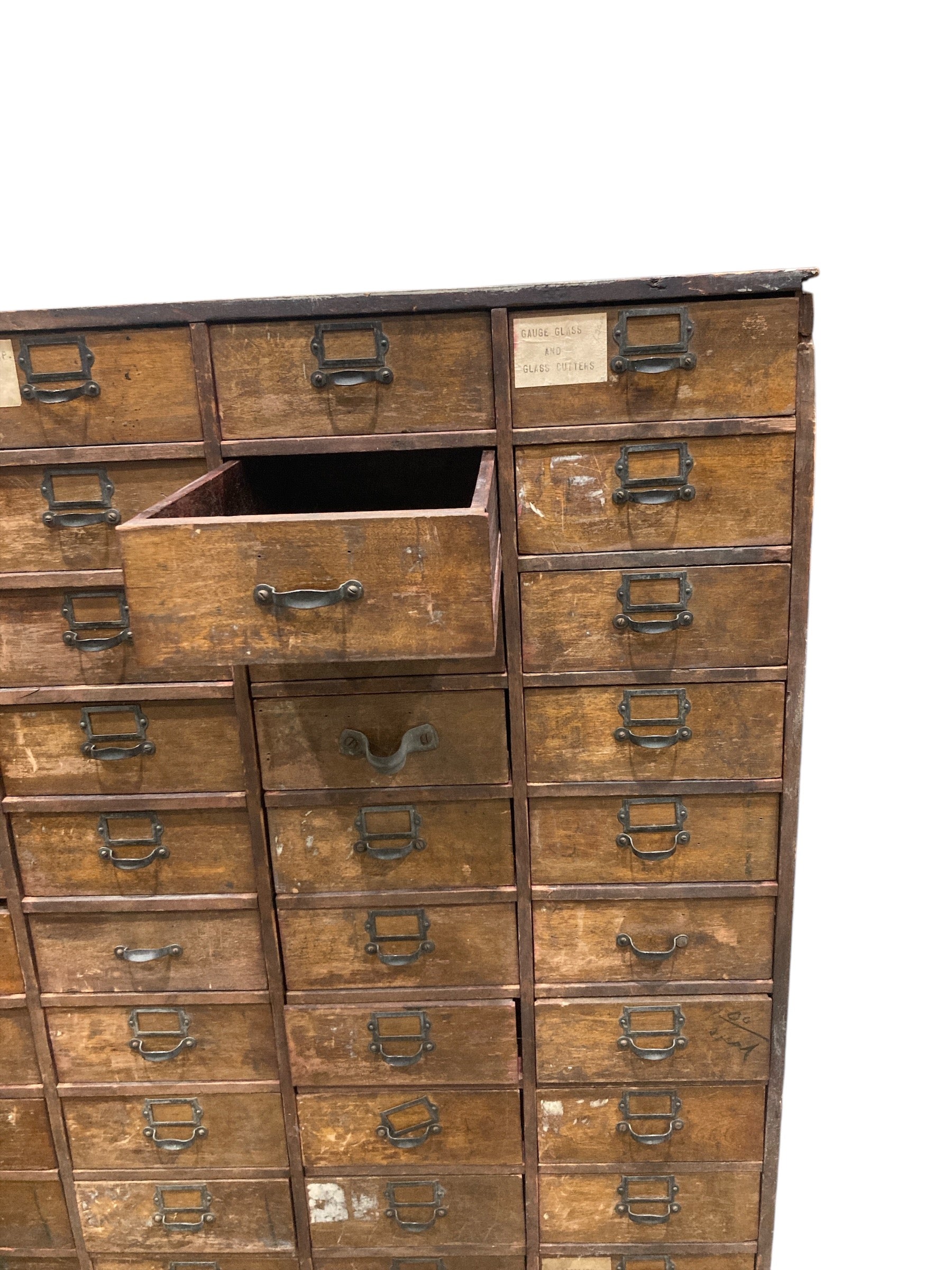 Vintage Wooden Catalog Cabinet