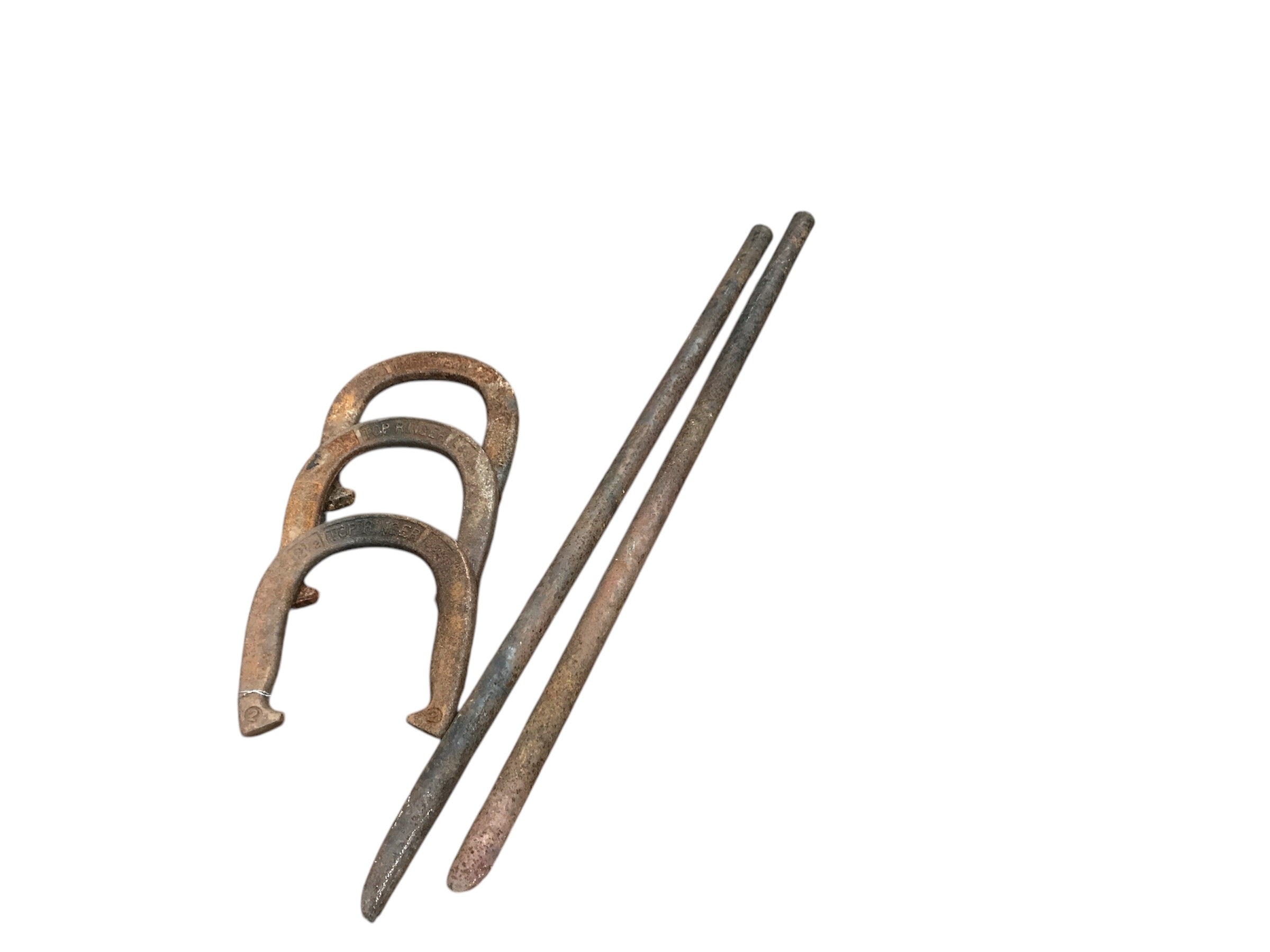 Set of 3 Horse Shoes and Two Stakes