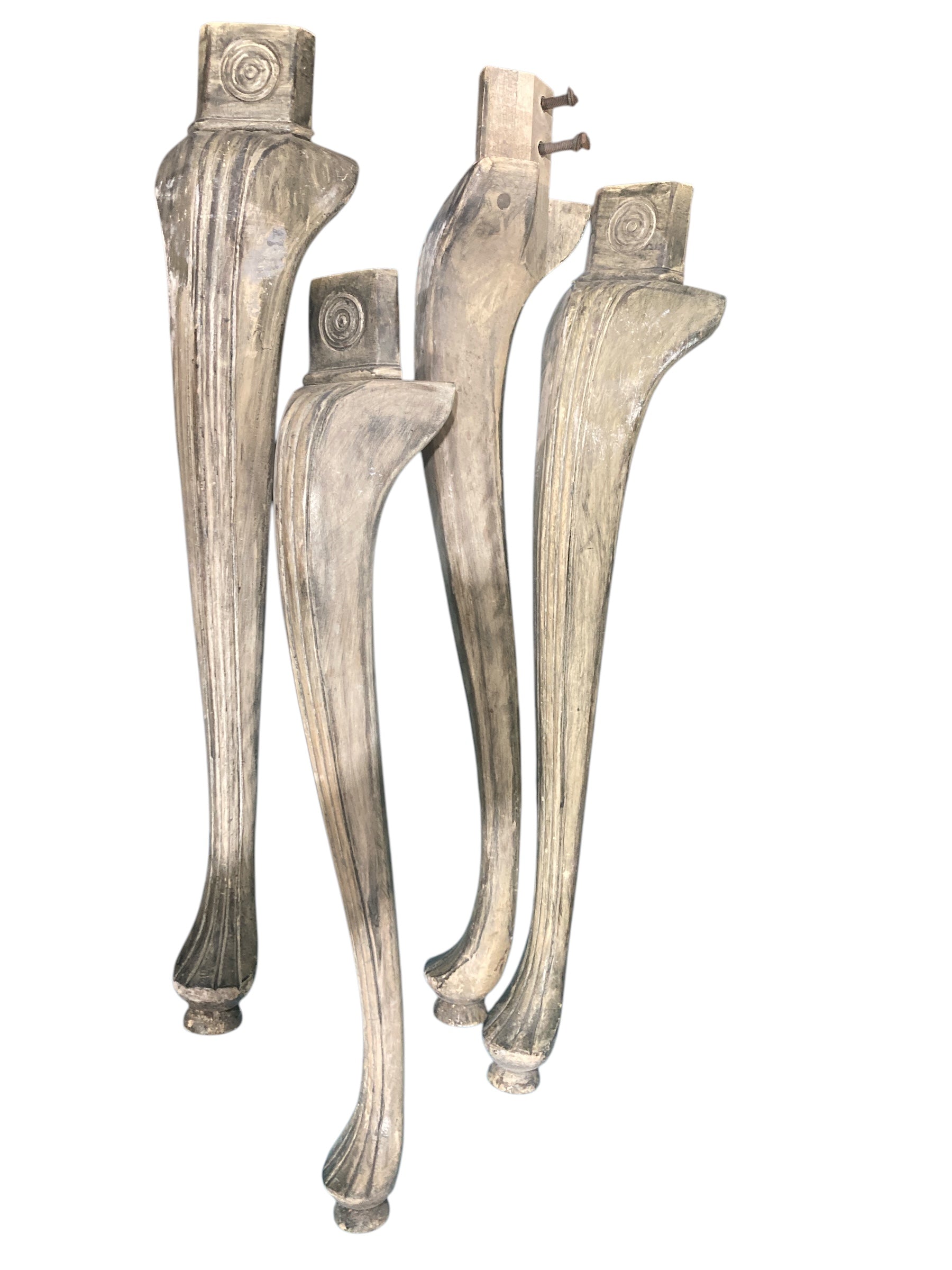 Carved Wooden Table Legs- Set of 4