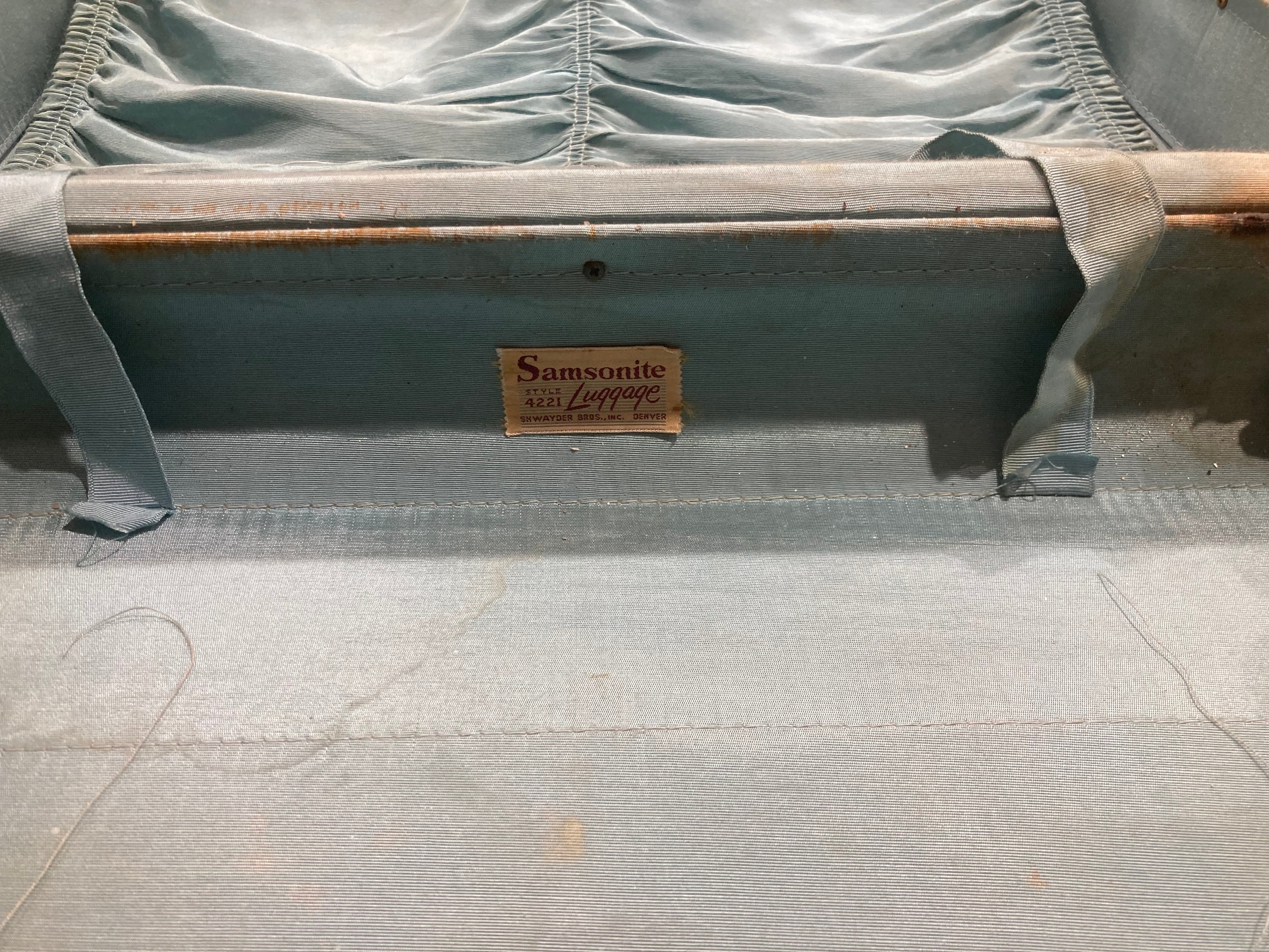 Vintage Samsonite Teal Suitcase