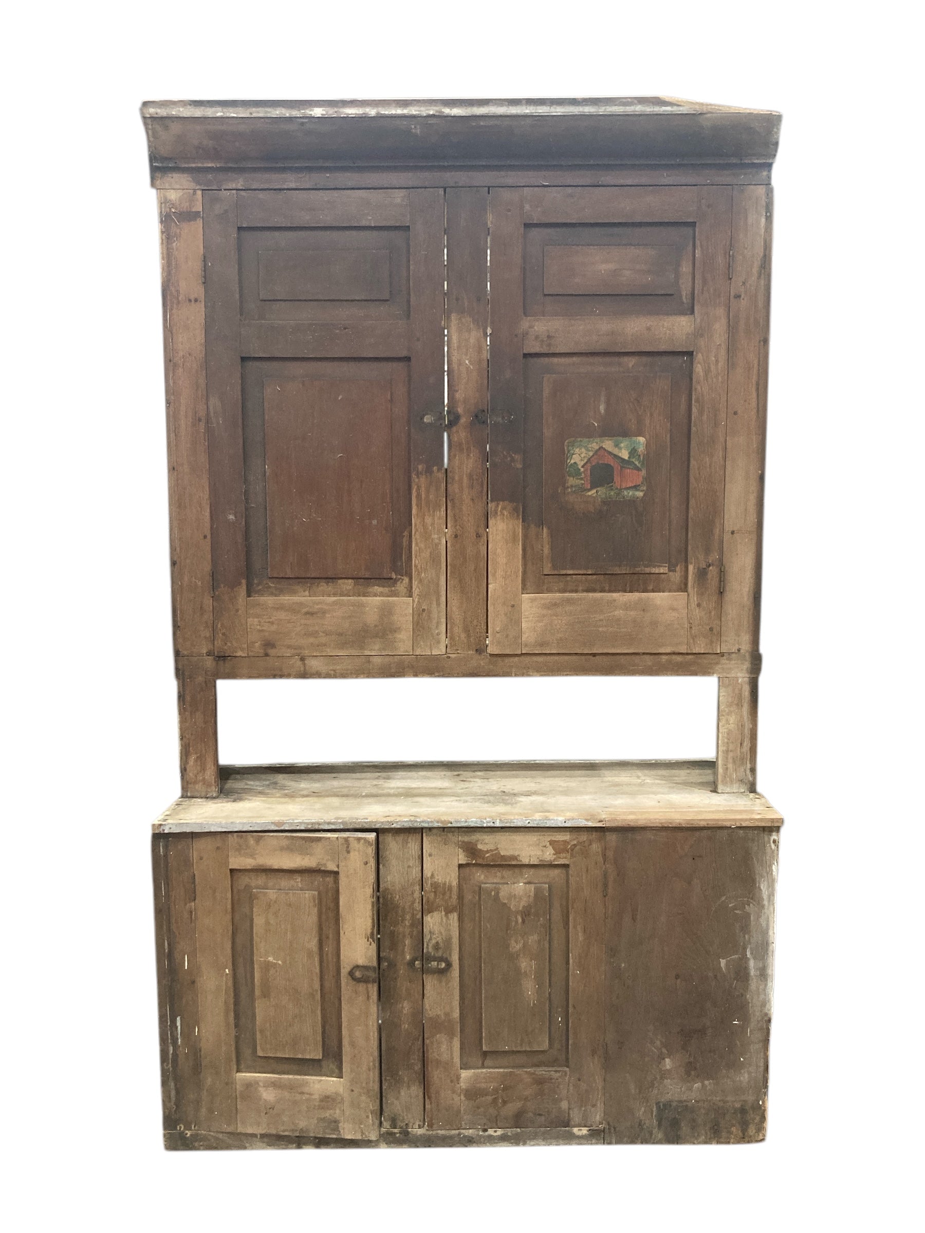 Wooden Farmhouse Hutch Cabinet