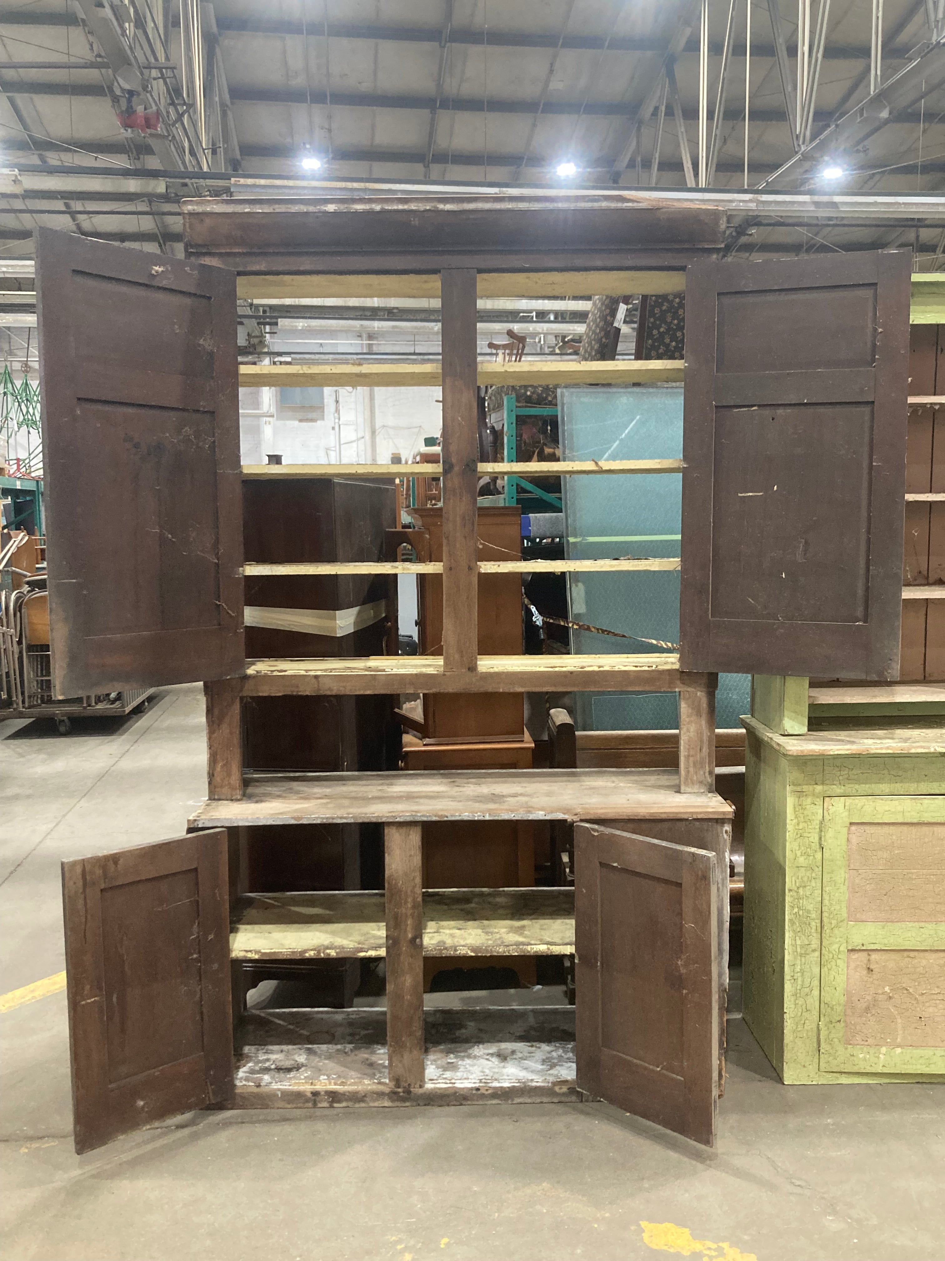 Wooden Farmhouse Hutch Cabinet