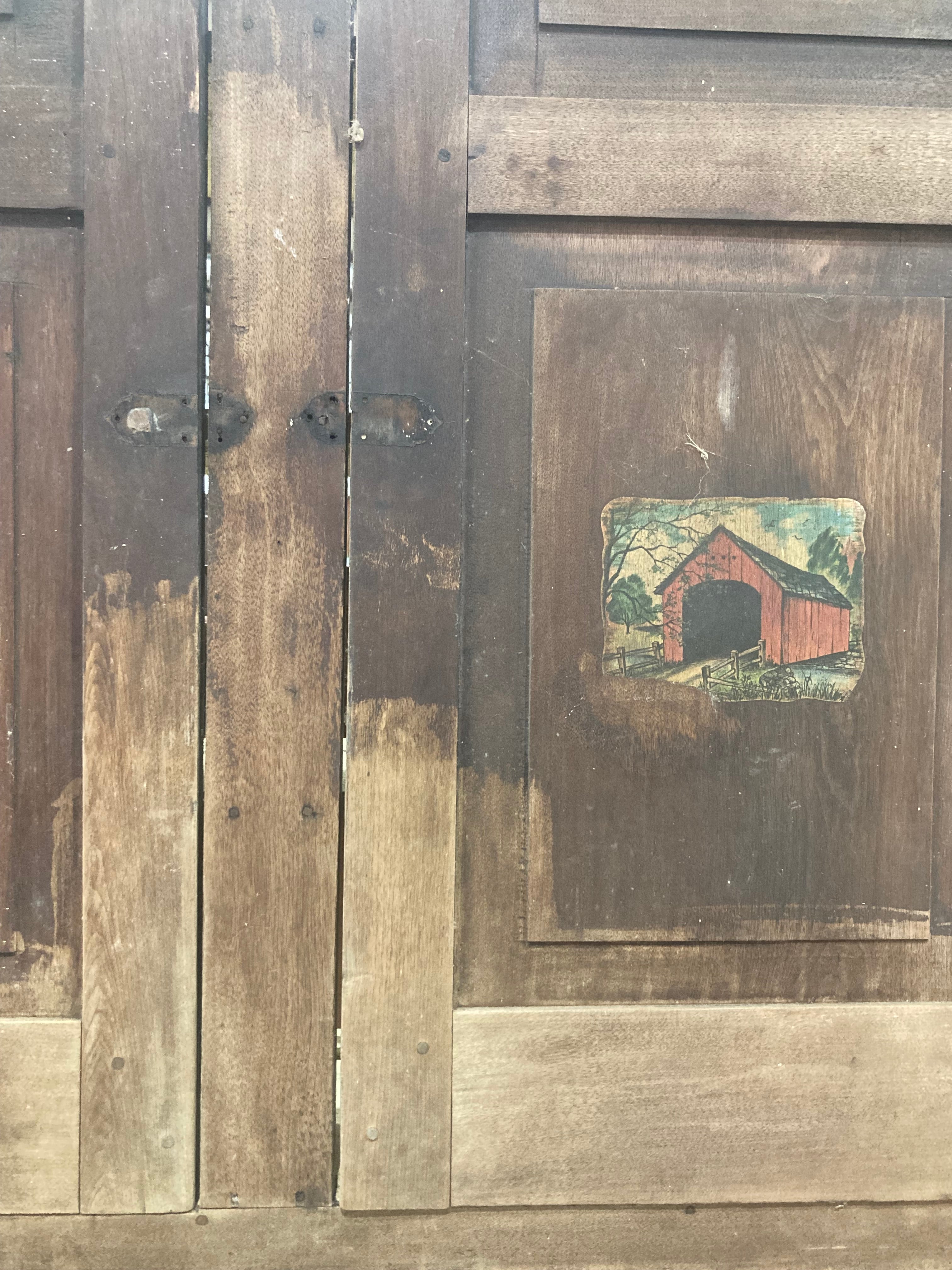 Wooden Farmhouse Hutch Cabinet