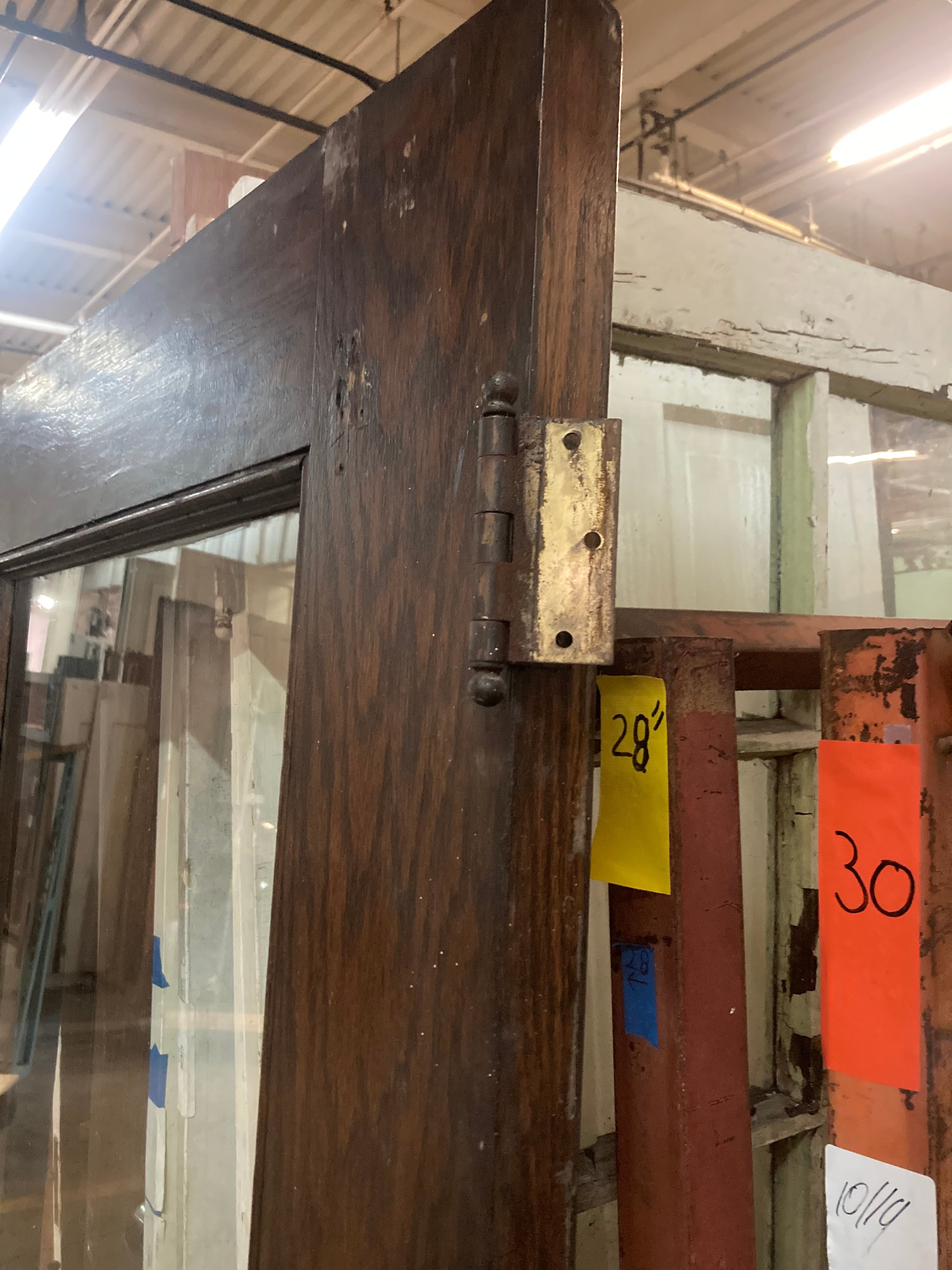 Solid Wood Door with Single Glass Pane (Left In Swing)