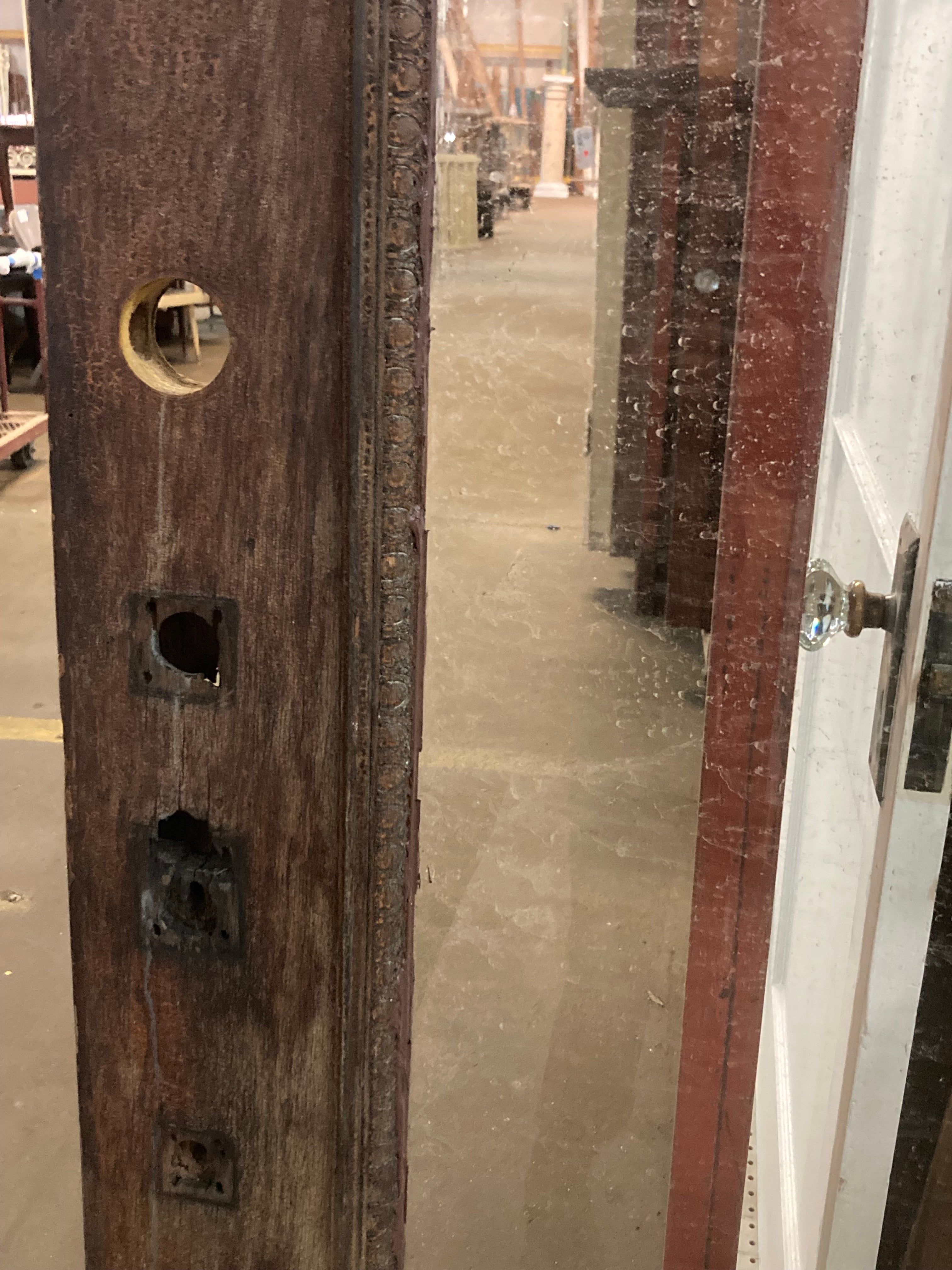 Solid Wood Door with Single Glass Pane (Right in Swing)