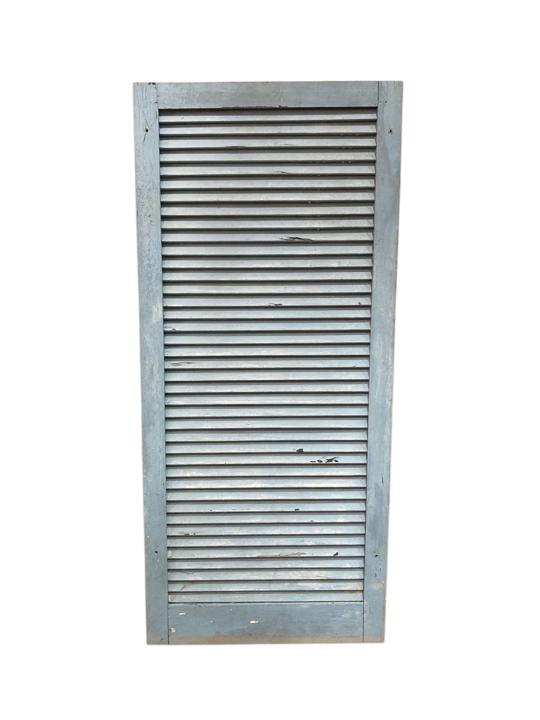 Wooden Window Shutter Painted Blue 54"L X 24"W X 1 1/8"D