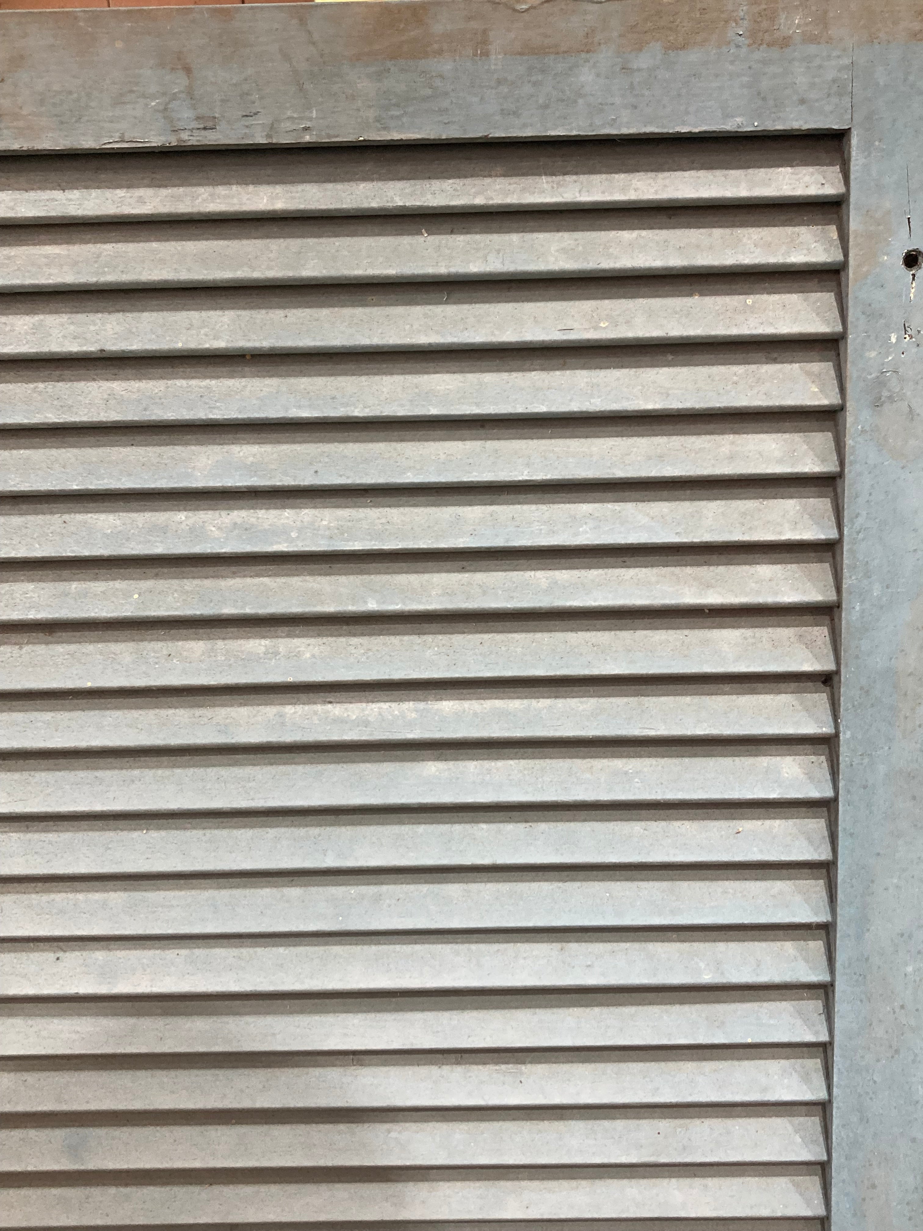 Wooden Window Shutter Painted Blue 42"H X 24"W X 1 1/8"D