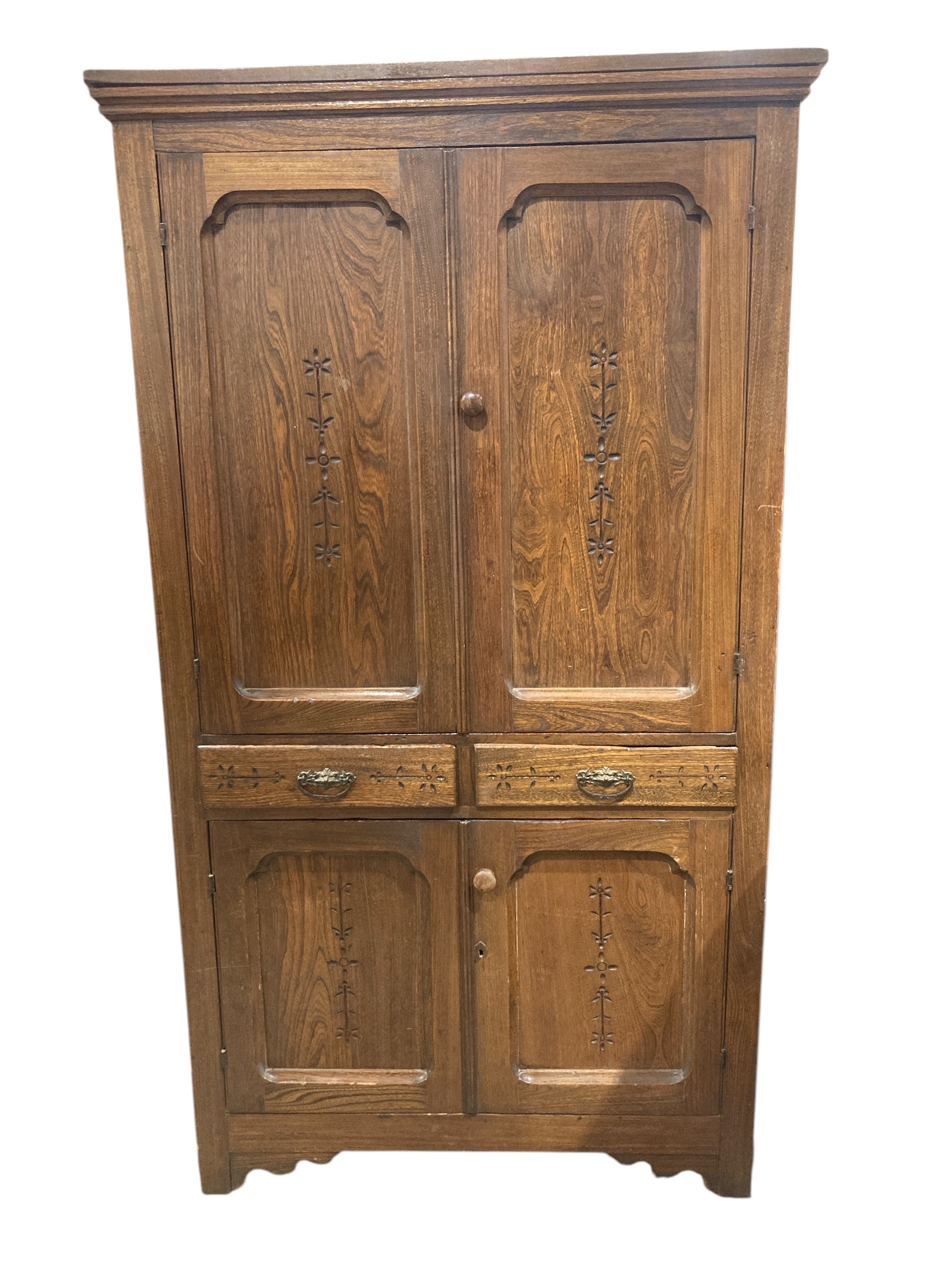 Antique Two Body Pie Cabinet