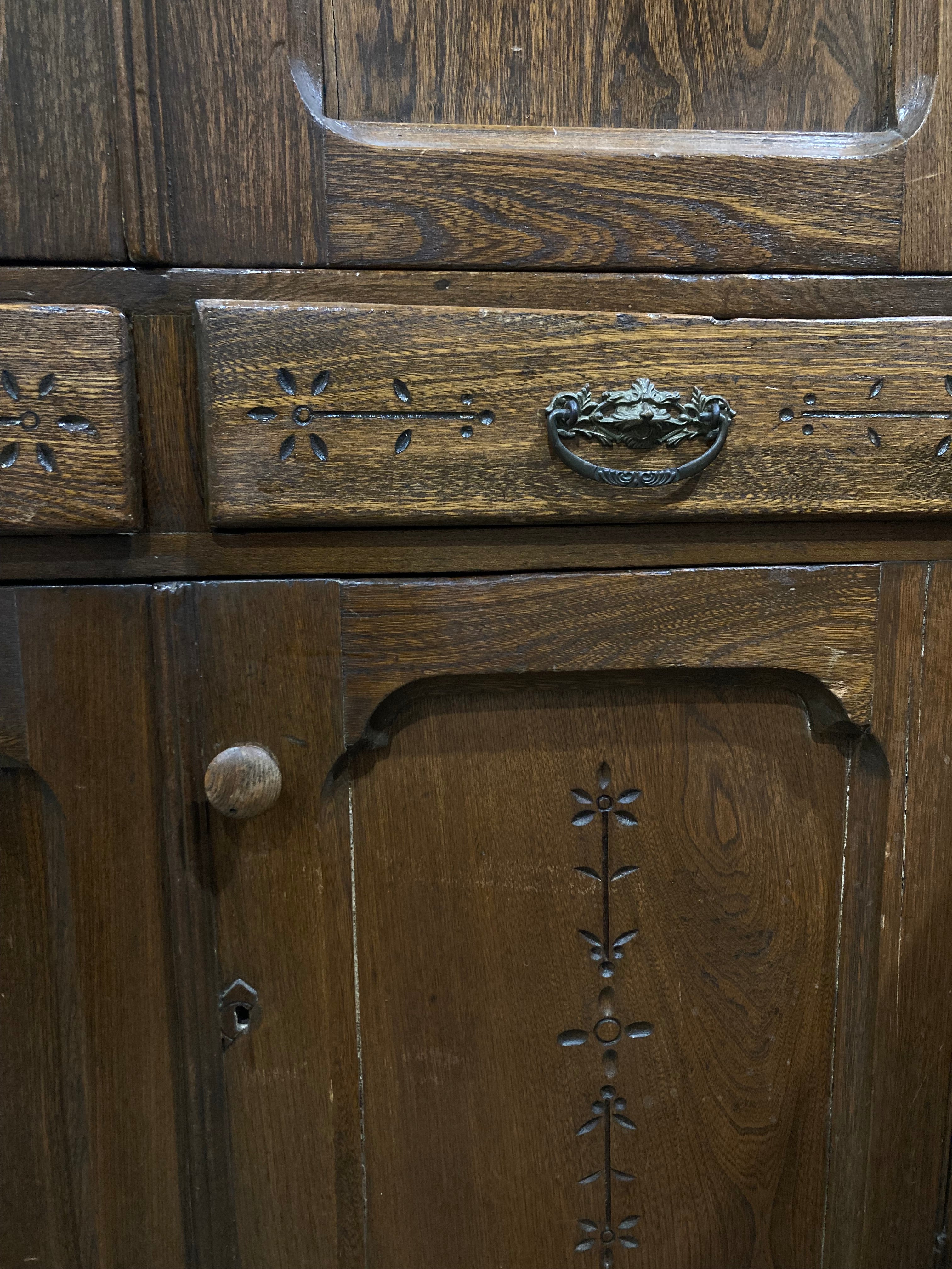 Antique Two Body Pie Cabinet