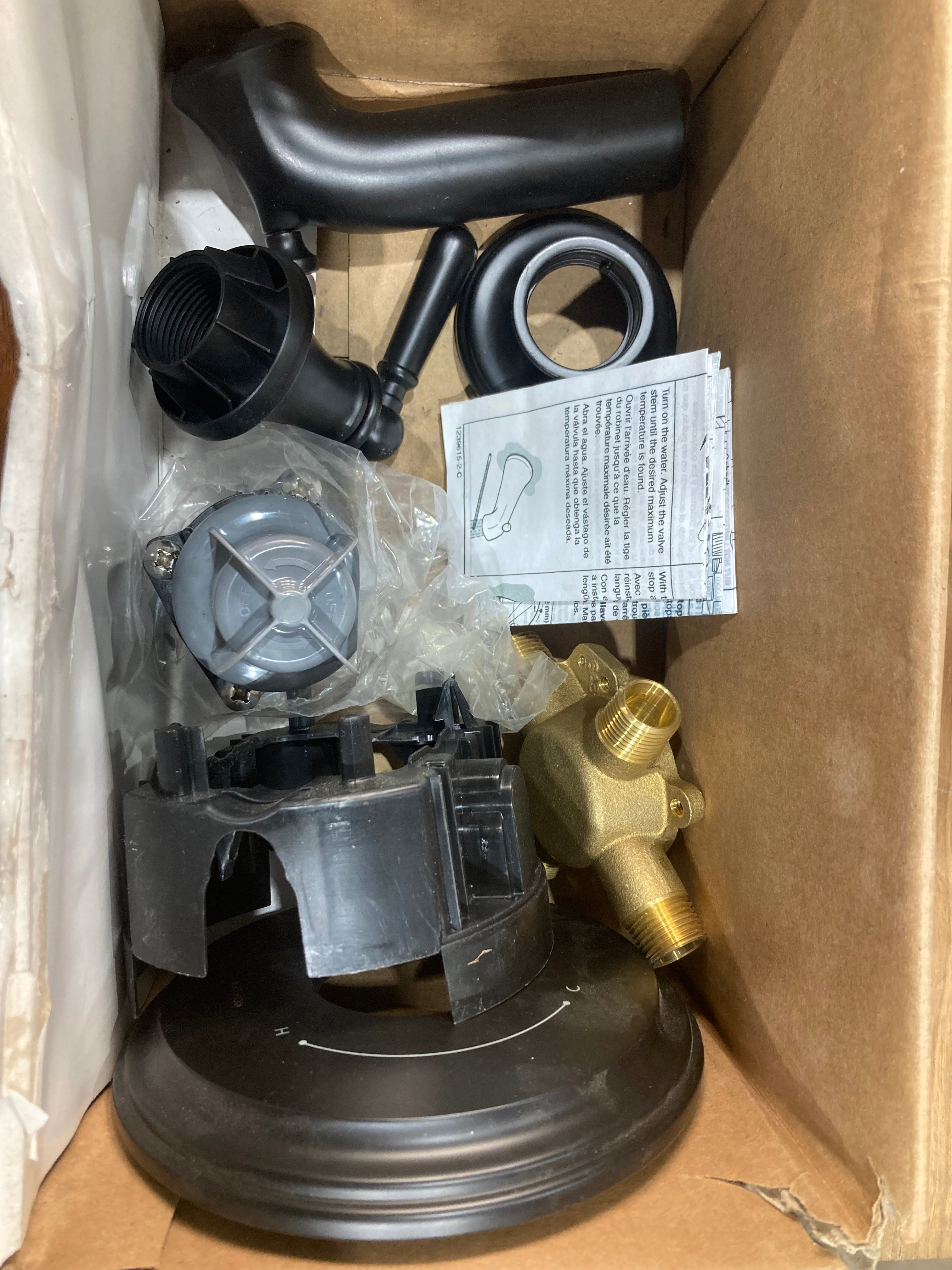 Kohler Capilano Matte Black Bath Faucet and Turn knob Set