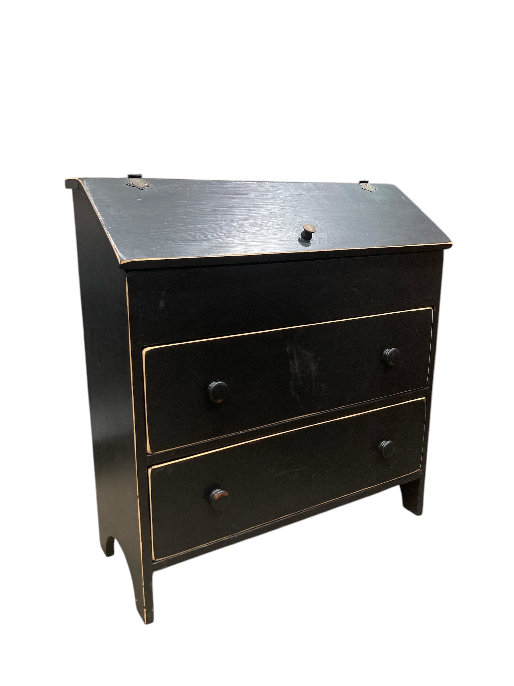 Wooden Two-Drawer Dresser with Lift-Top Storage