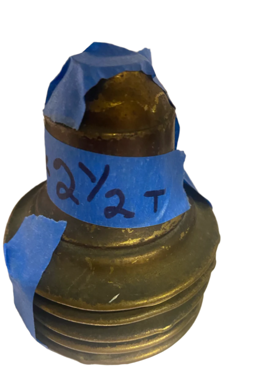 Decorative Brass Caps with Grooved Detailing