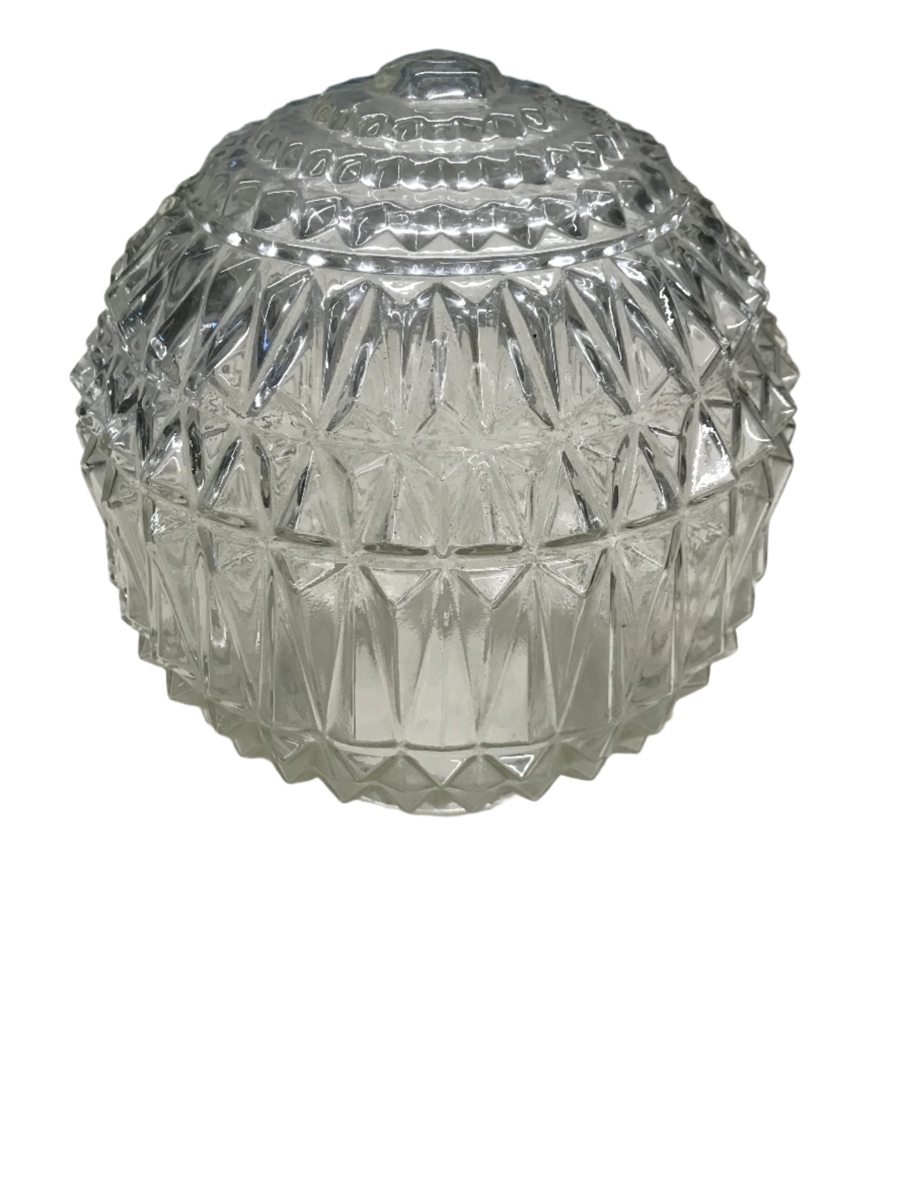 Clear Pressed Glass Globe Shade