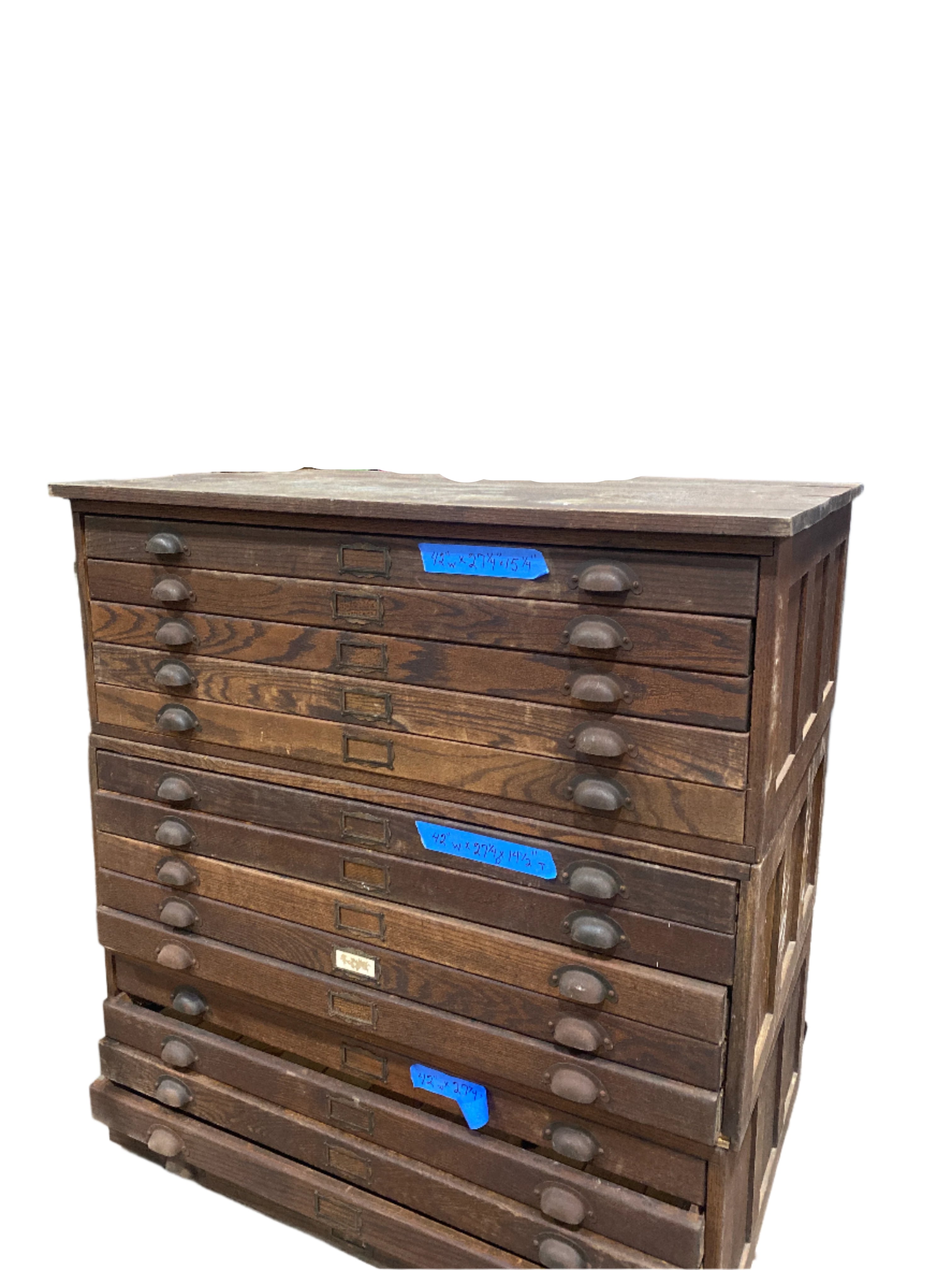 Wooden Flat File- Maps or Blueprints