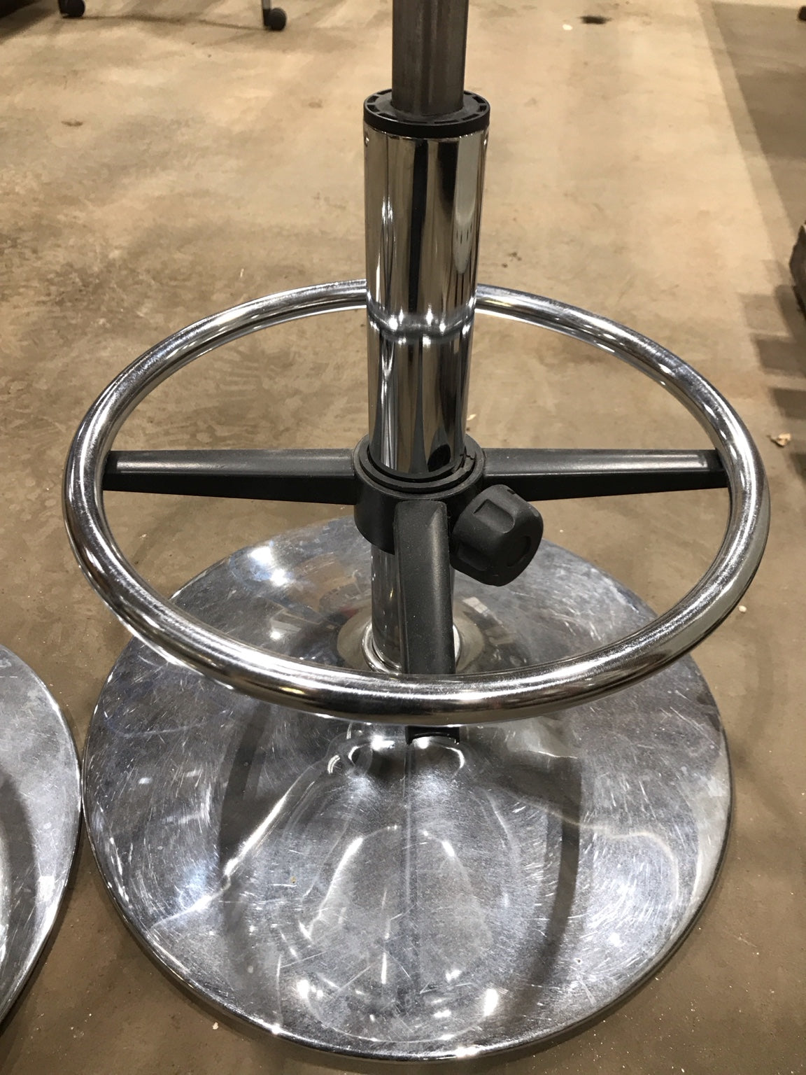 Pair of Clear Acrylic Adjustable Bar Stools