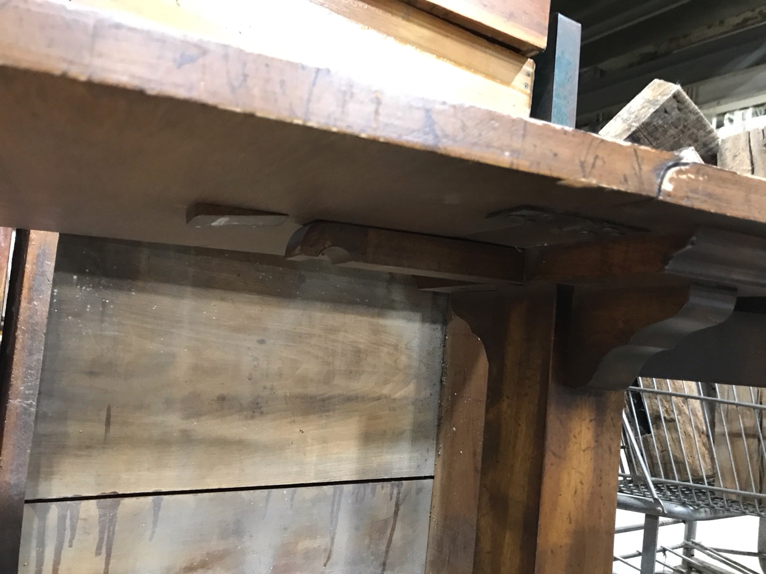Semi-Circular Wood Console Table with Drop Leaves