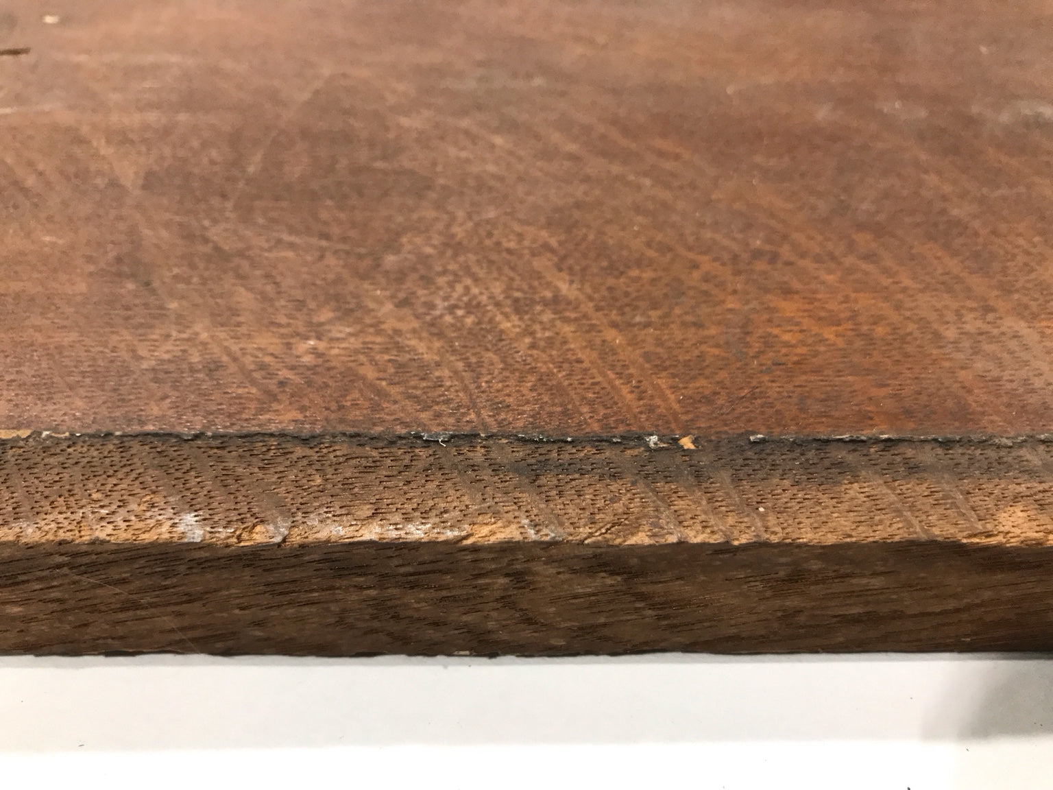Thick Oak Panel with Tiger Cut Grain
