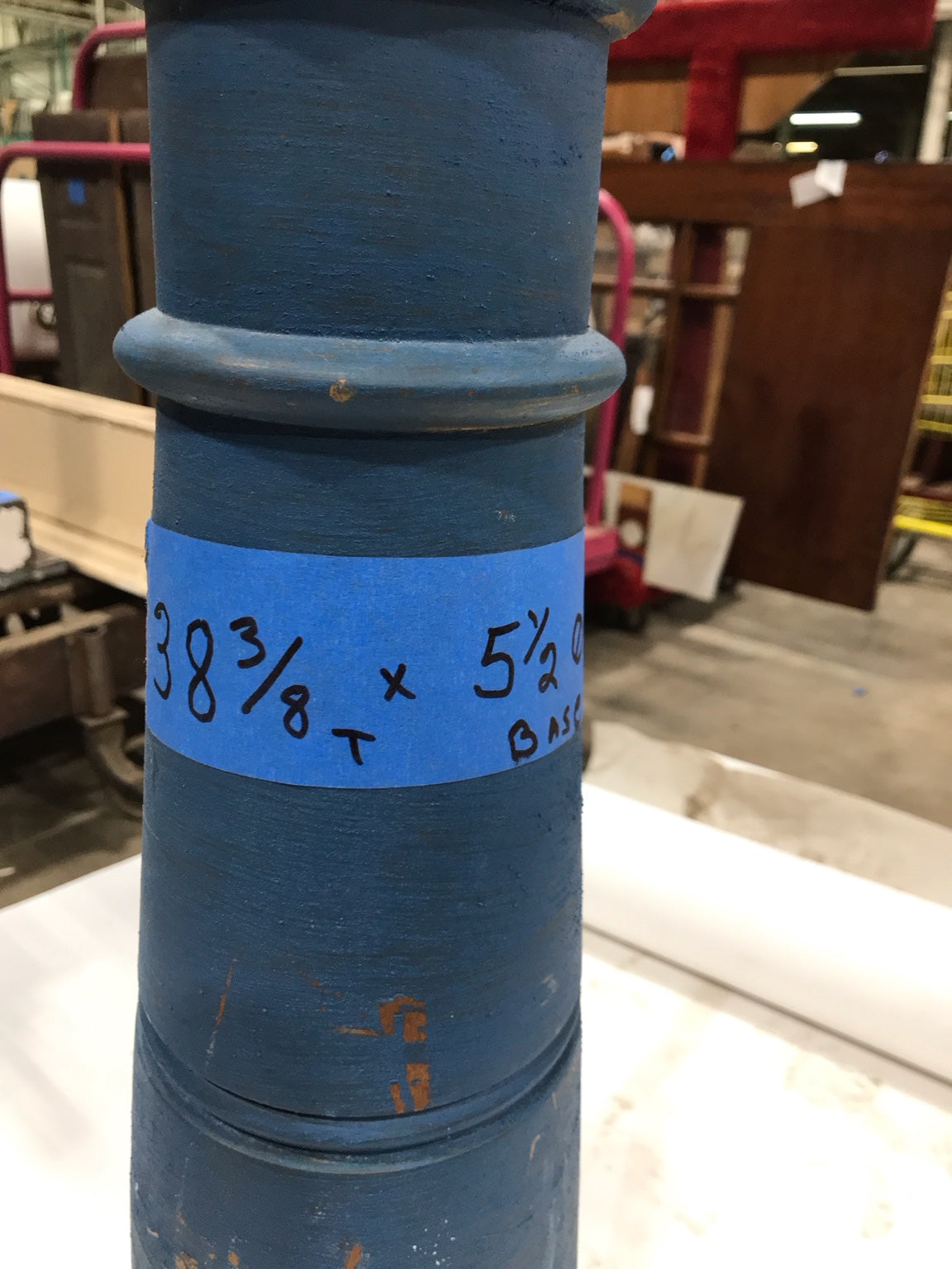 Salvaged Painted Wooden Column