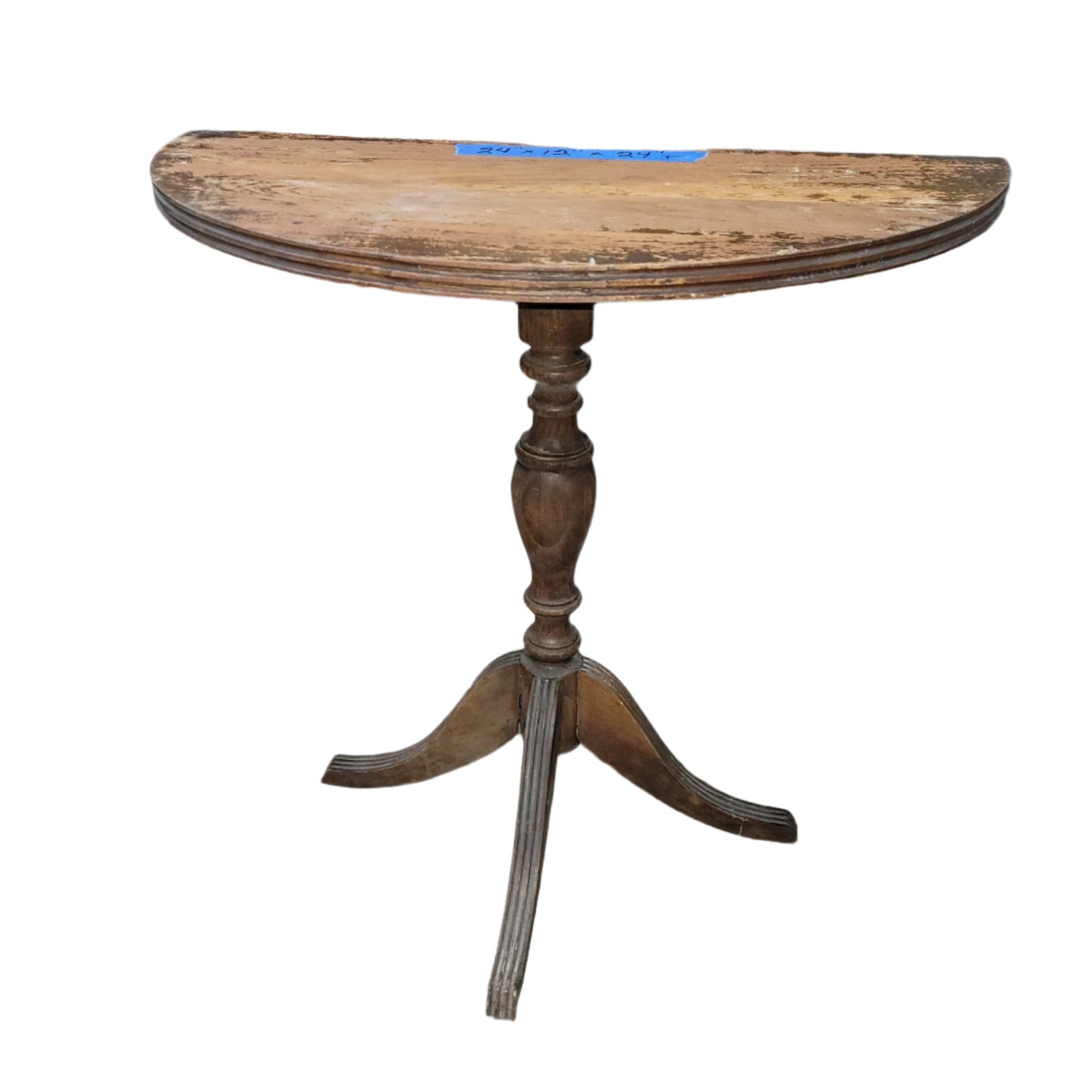 Demi-Lune Pedestal Table