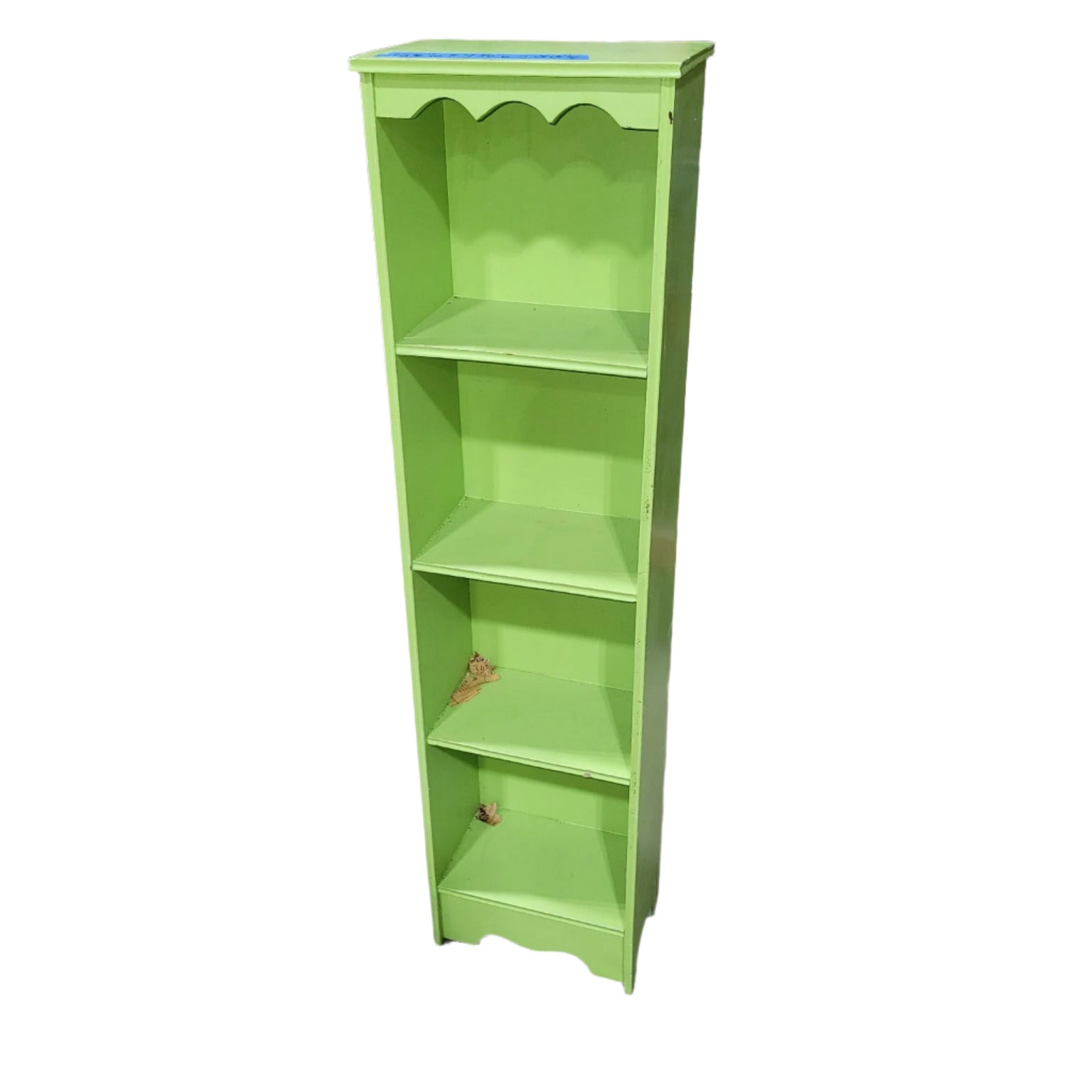 Painted Wooden Narrow Bookshelf