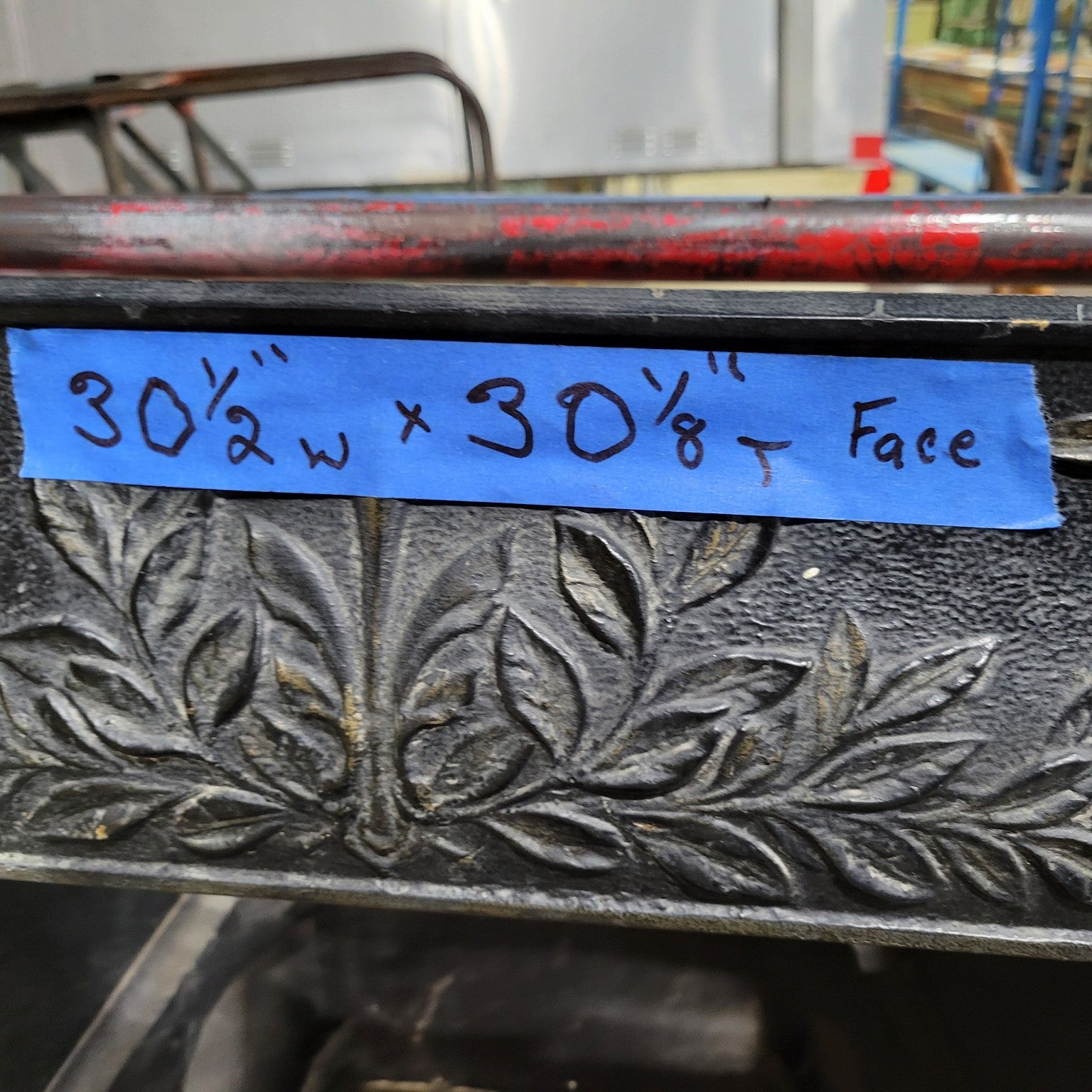 Cast Iron Fireplace Insert with Floral Motif