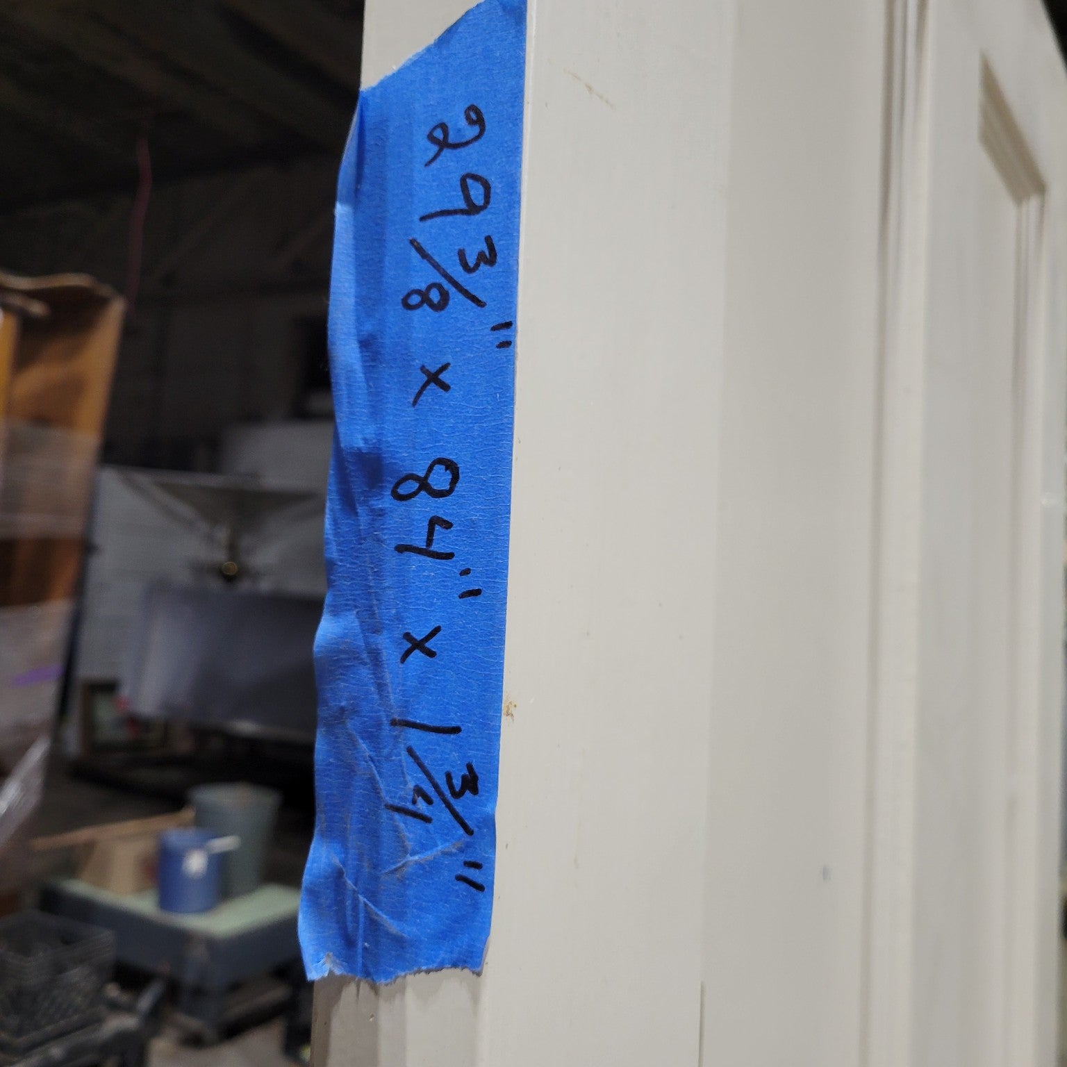 Two-Panel Wooden Door with Chrome Hardware