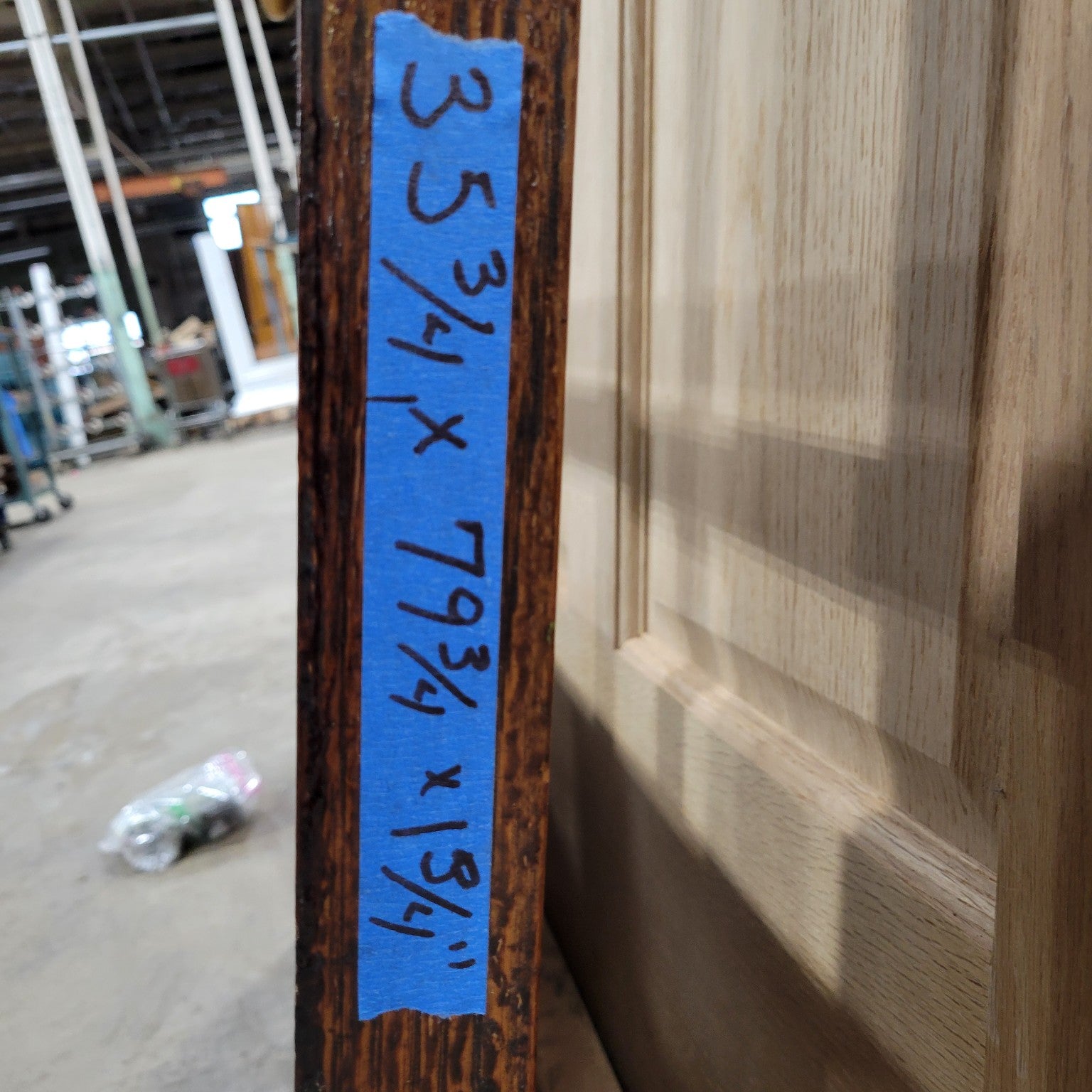 Vintage Wood Framed Glass Door with Hardware