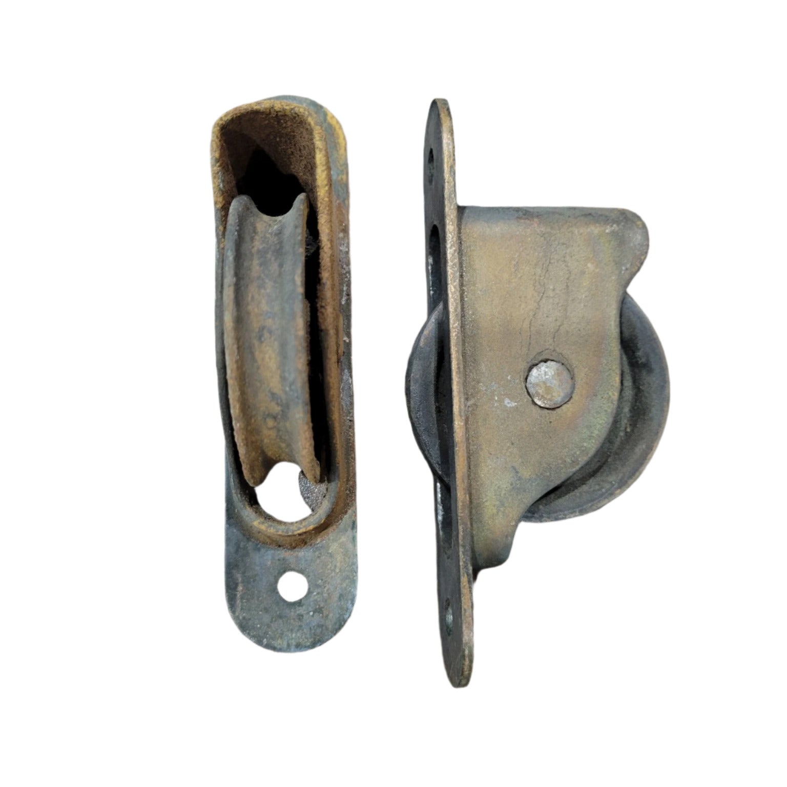 Vintage Brass and Iron Window Pulleys