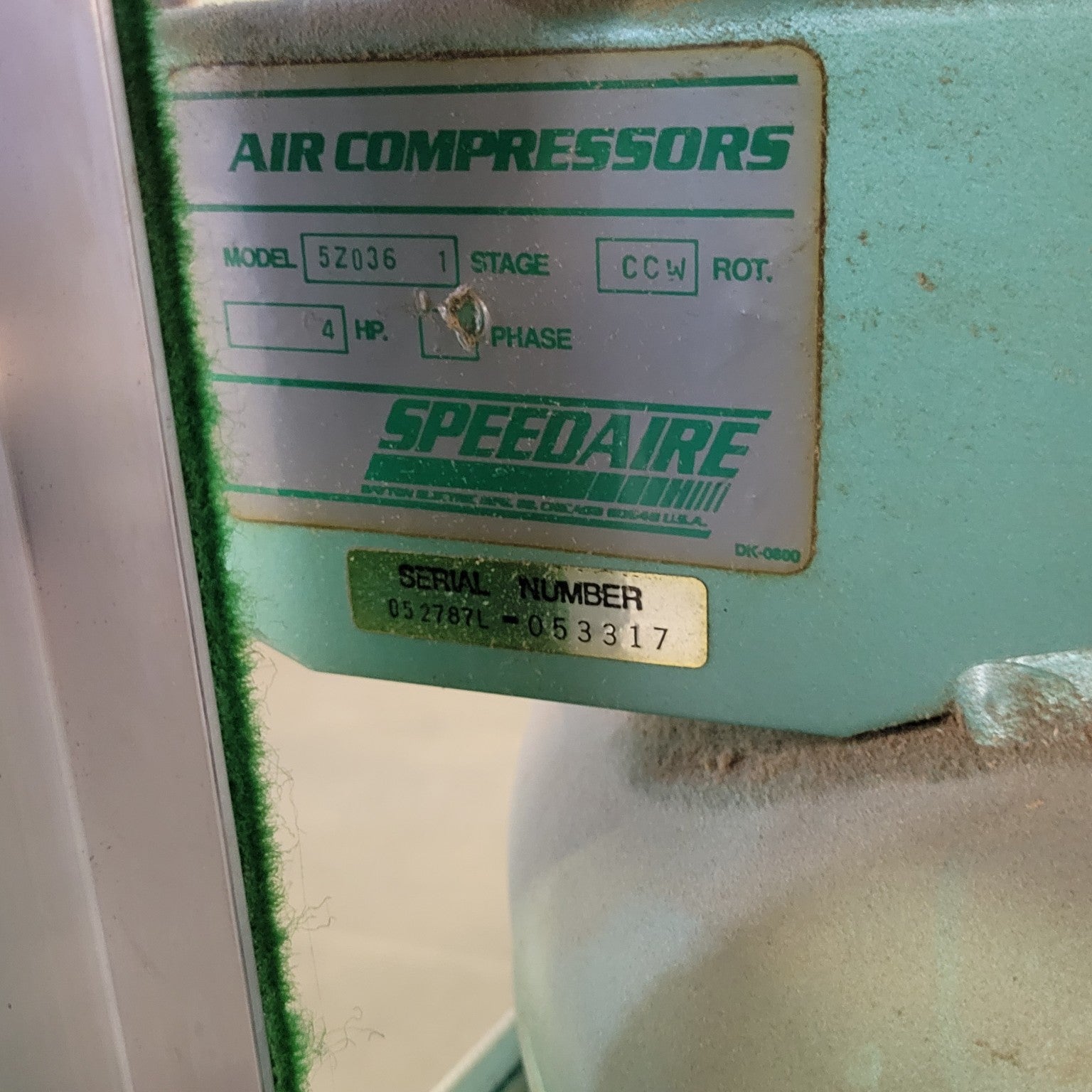 Speedaire 4 HP Air Compressor