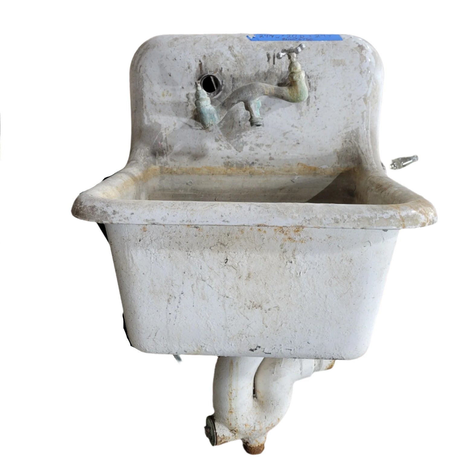 Vintage Wall-Mount Cast Iron Utility Sink