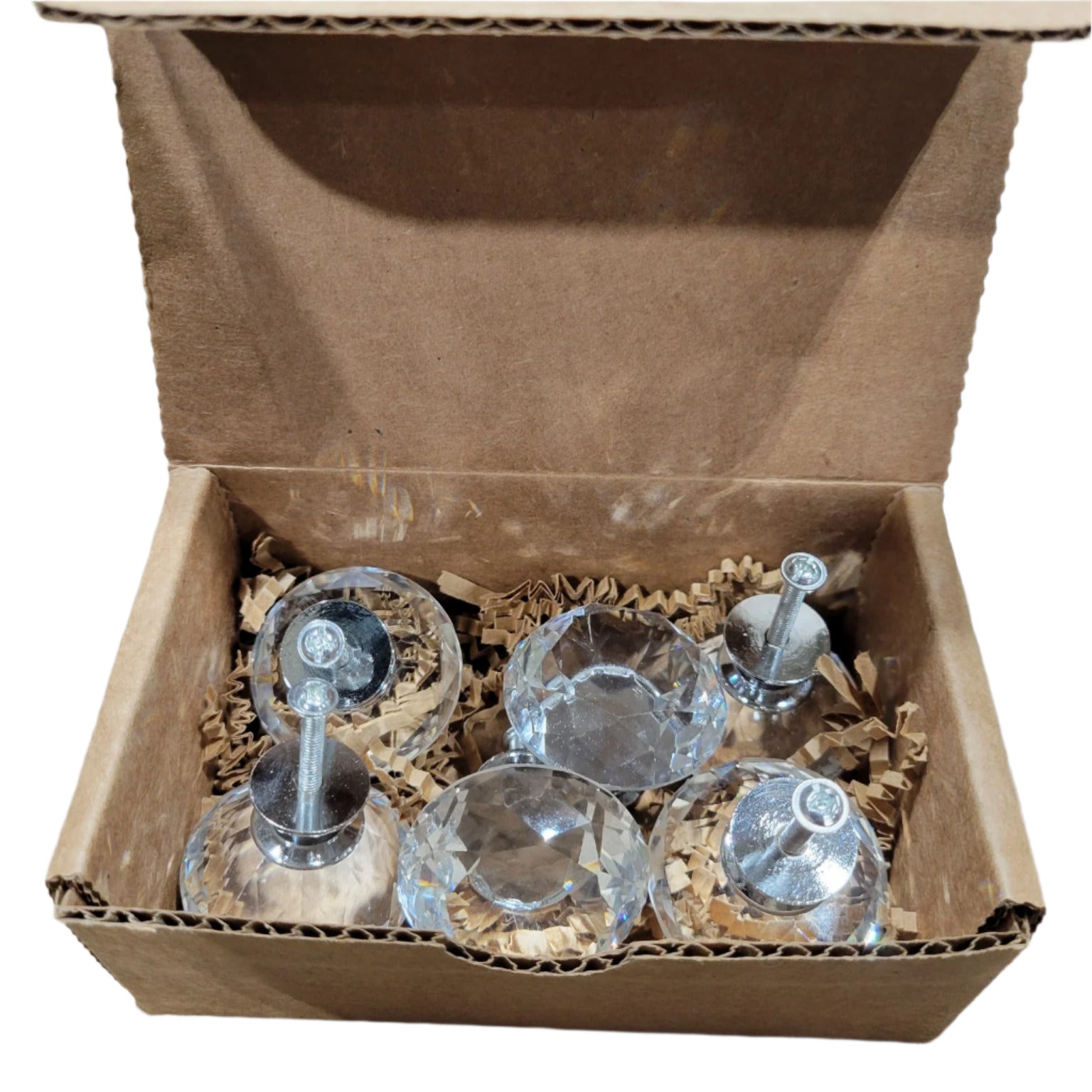Set of 6 Crystal Drawer Knobs