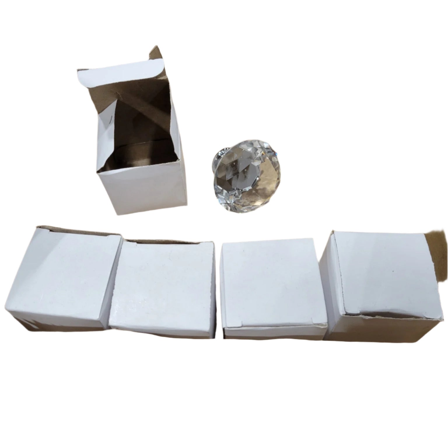 Boxed Set of 5 Large Crystal Drawer Knobs