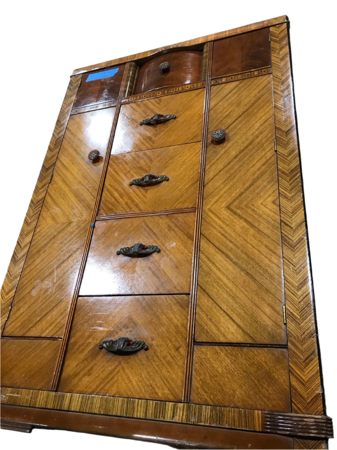 Art Deco Waterfall Dresser with Cedar-Lined Closets