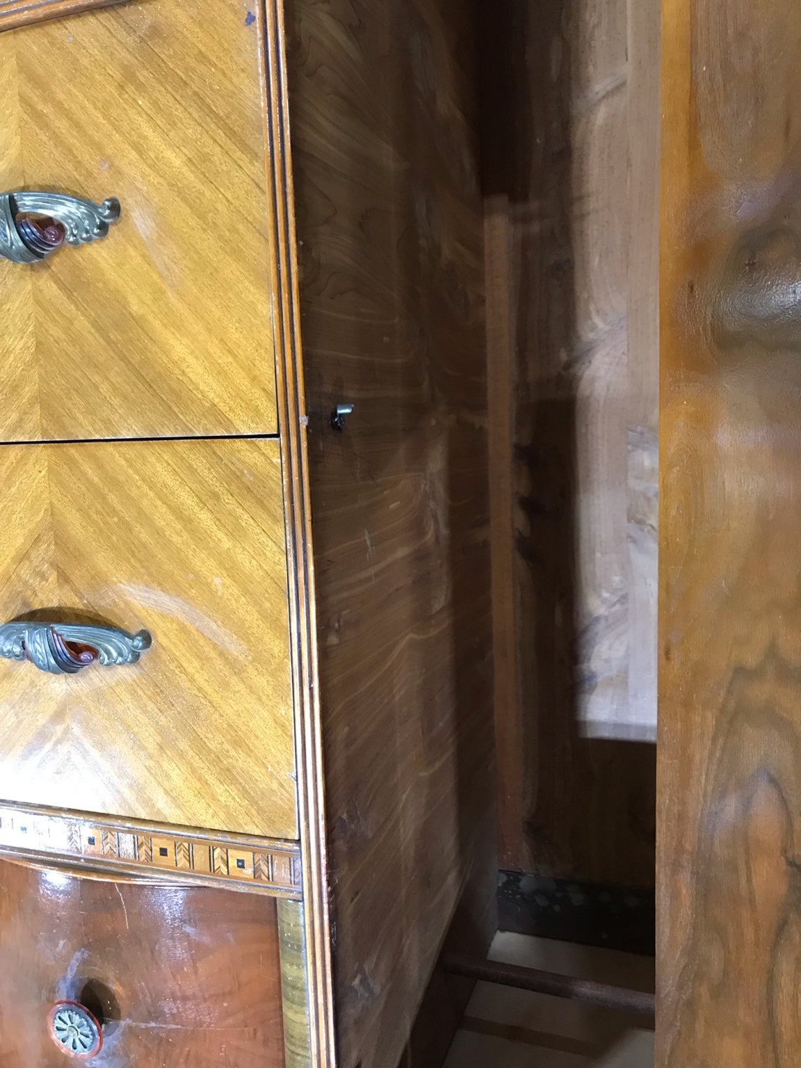 Art Deco Waterfall Dresser with Cedar-Lined Closets