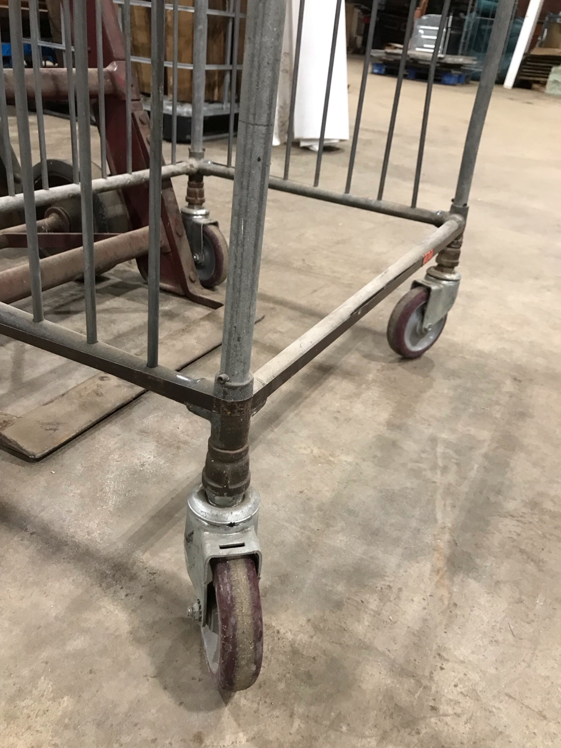 Vintage Industrial Rolling Security Cage