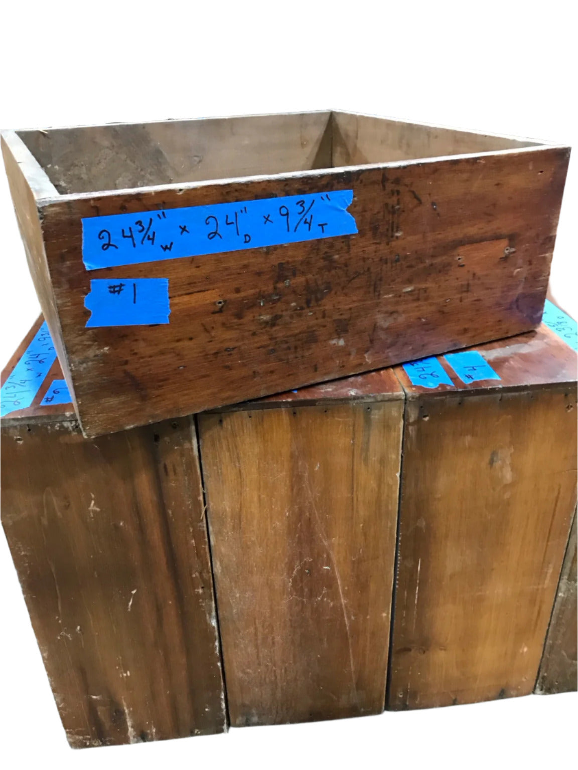 Wooden Box with Open Storage