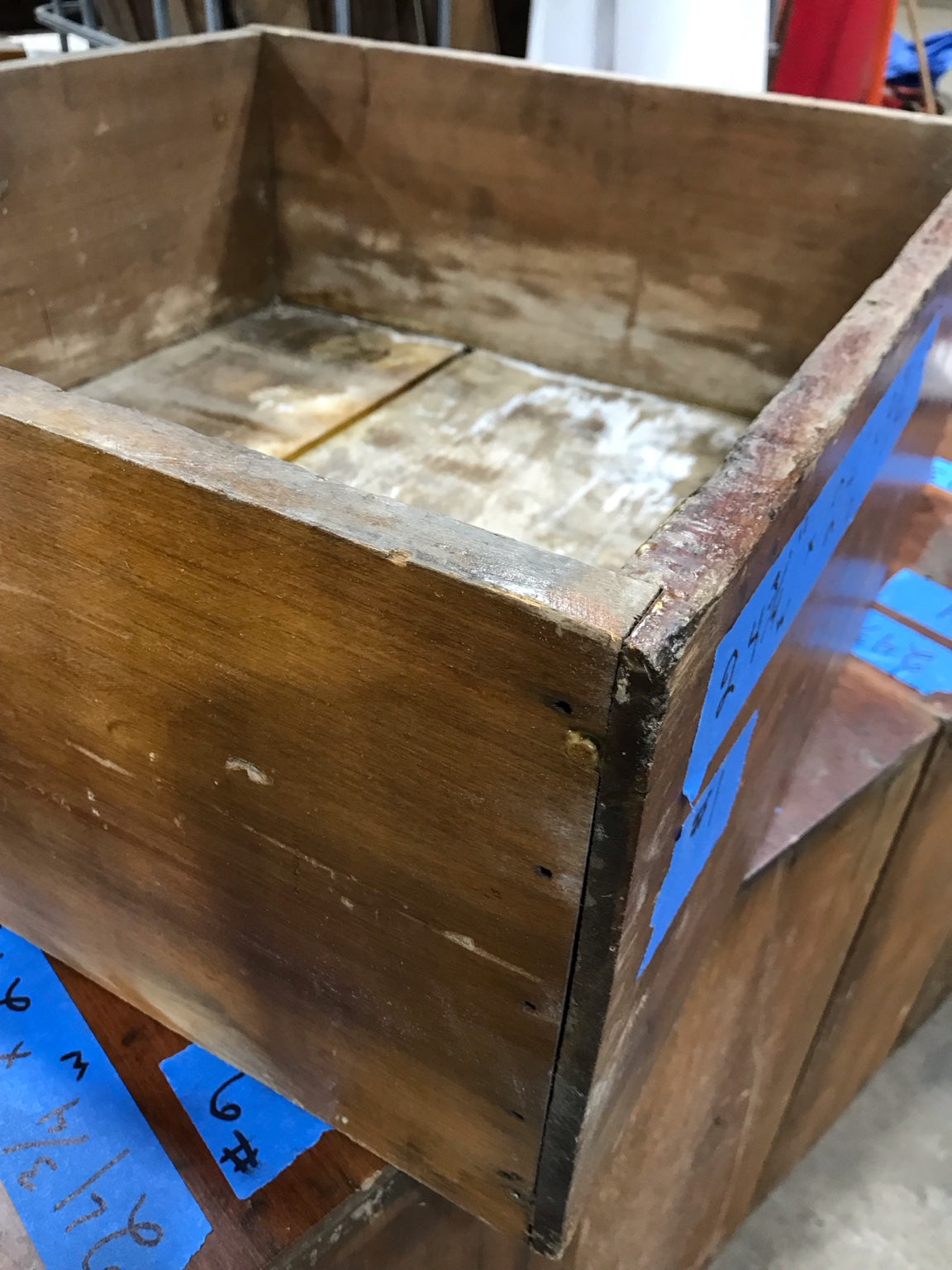 Wooden Box with Open Storage