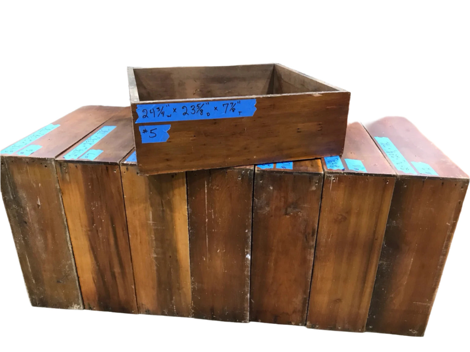 Wooden Box with Open Storage