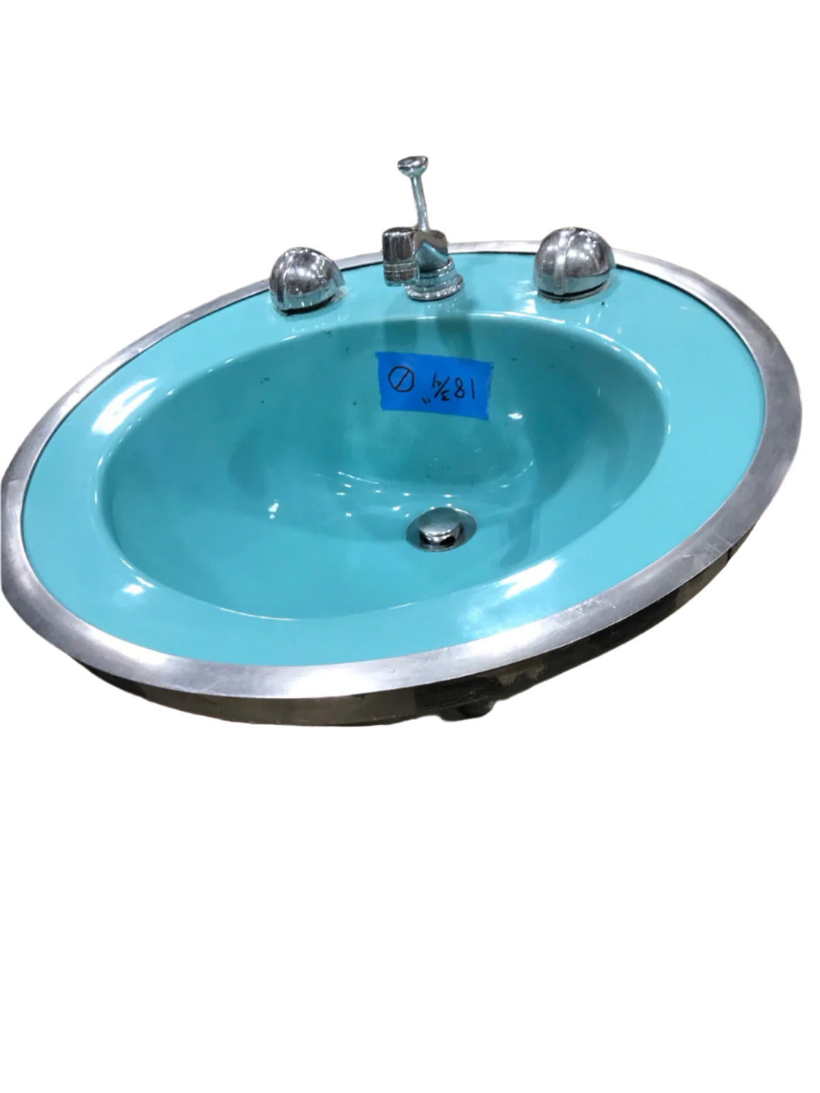 Crane Turquoise Drop-In Bathroom Sink