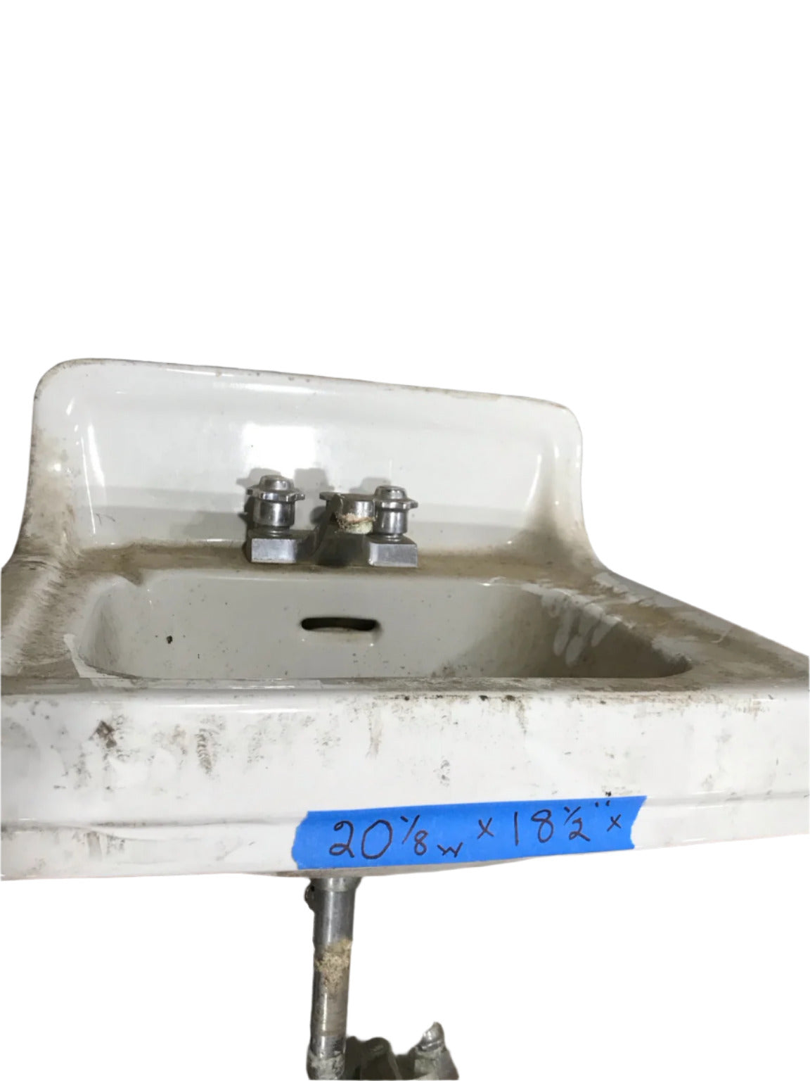 Wall-Mounted Sink with Dual Faucets