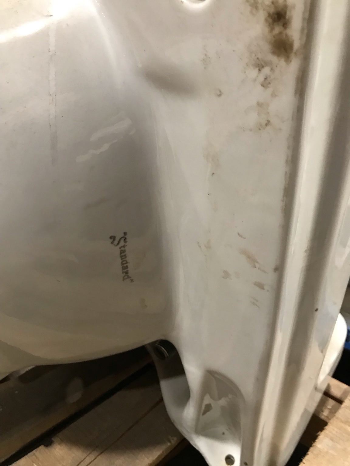 Standard Wall-Mounted Porcelain Sink with Pedestal Support