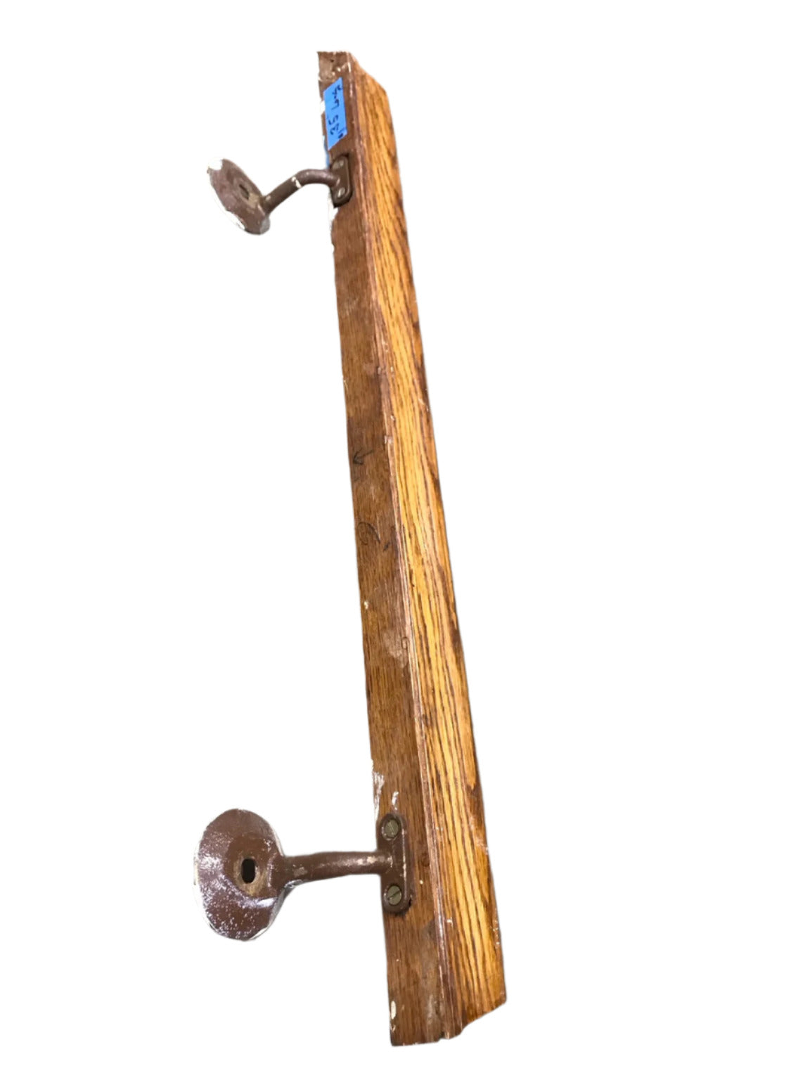 Oak Handrail with Metal Wall Brackets